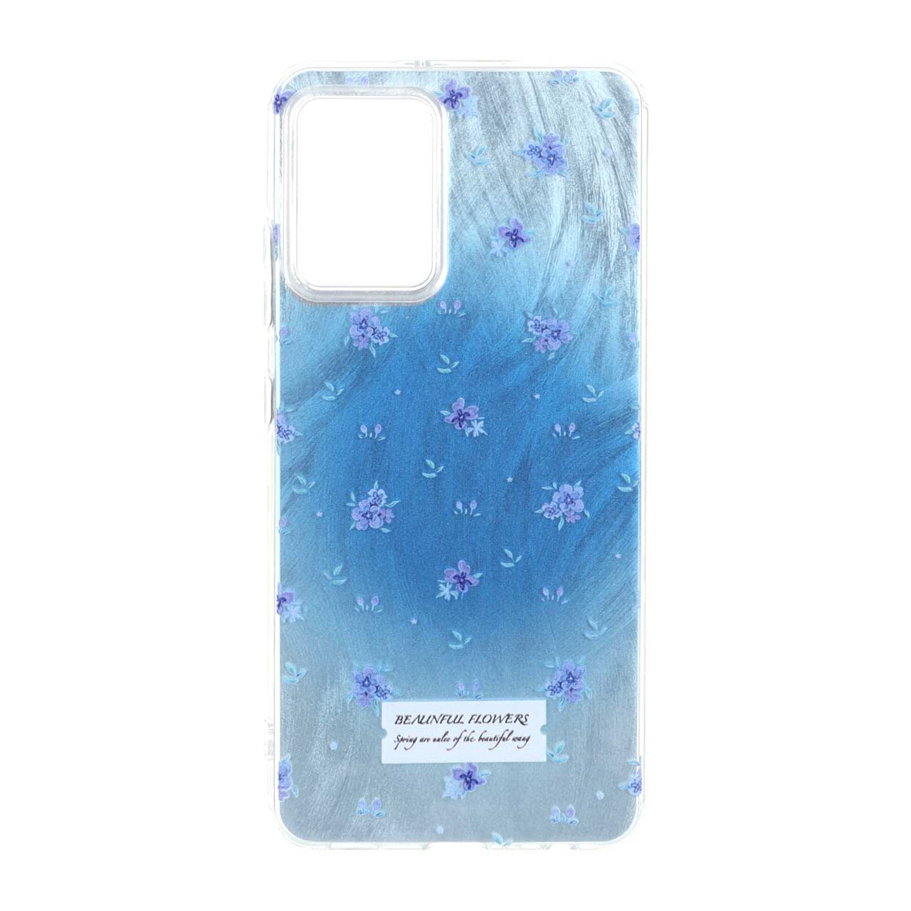 قاب طرح گل‌های اطلسی دور ژله ای مناسب برای سامسونگ گلکسی A32 4G