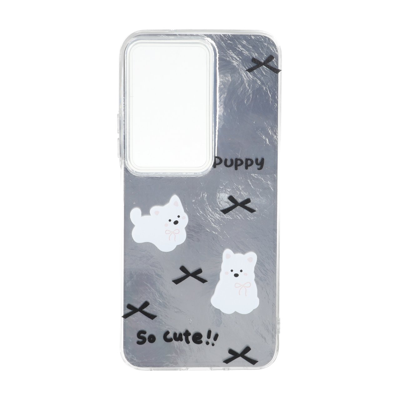 قاب طرح سگ فانتزی (Puppy) اطلسی دور ژله‌ای مناسب برای شیائومی ردمی ۱۵ 4G