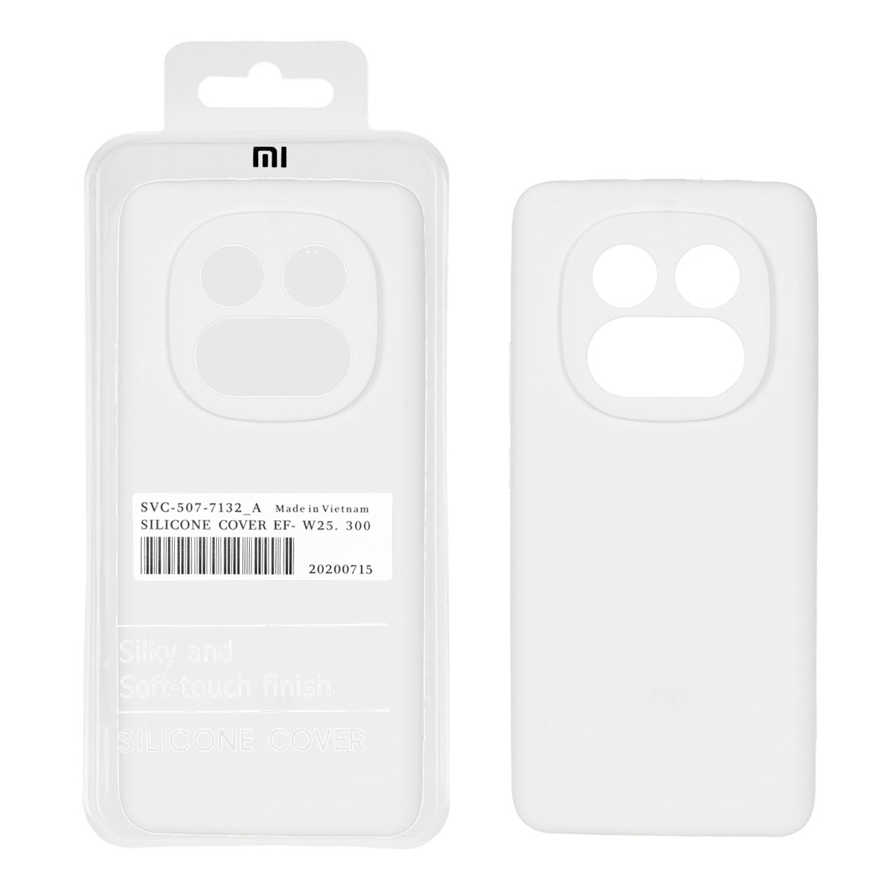 قاب سیلیکونی پاک کنی اورجینال درجه یک Xiaomi Redmi Note 14 Pro 4G - سفید (پک دار)