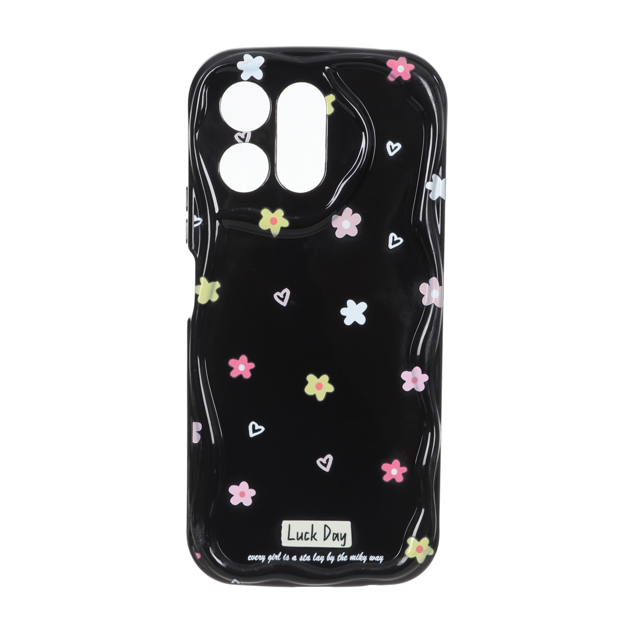 قاب کنگره ای ژله ای طرح گلدار Luck Day مناسب برای Honor X7c
