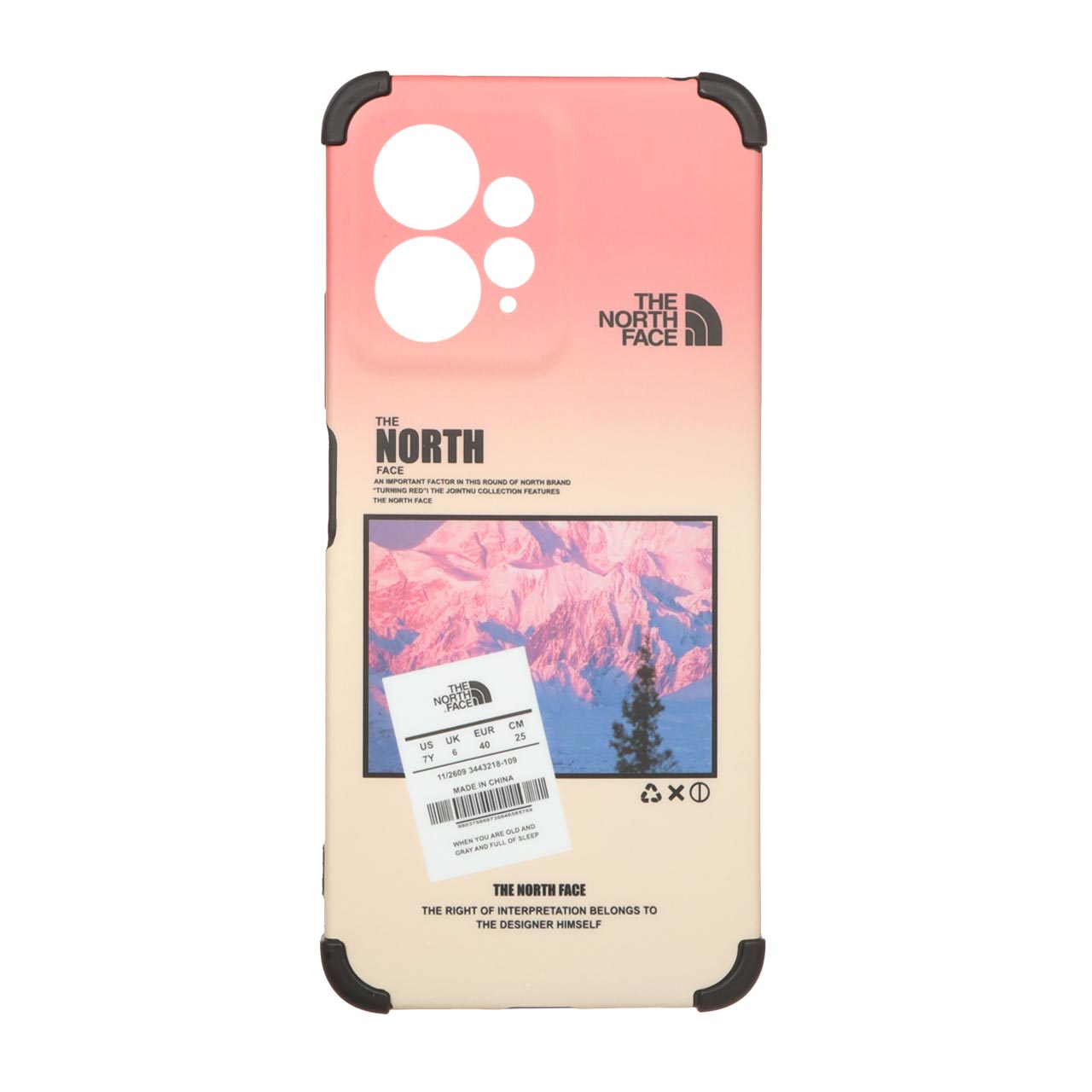 قاب طرح نورت فیس (The North Face) کوهستانی بامپردار مناسب برای شیائومی ردمی نوت 12 فورجی