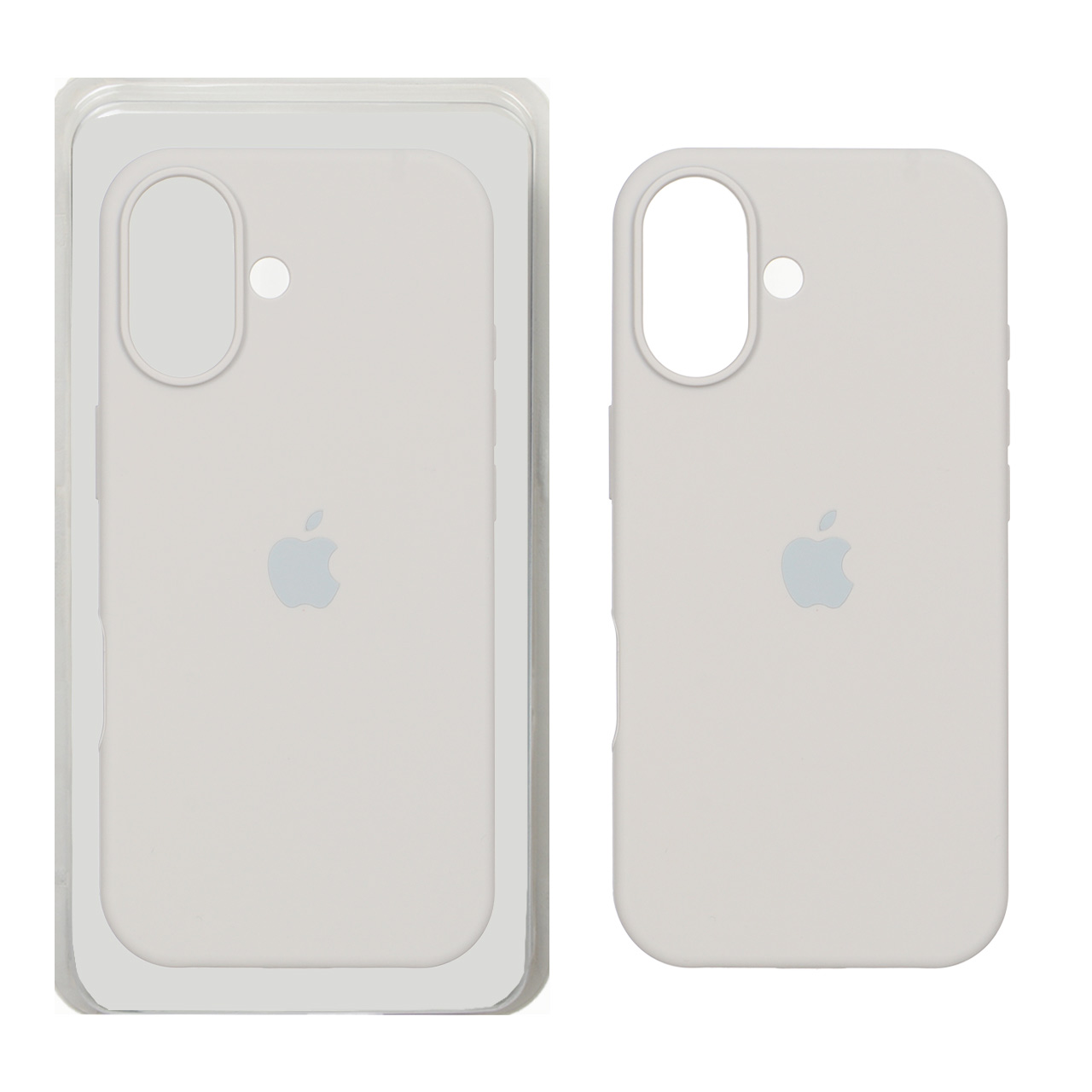 قاب سیلیکونی اورجینال Apple iPhone 17 - طوسی روشن
