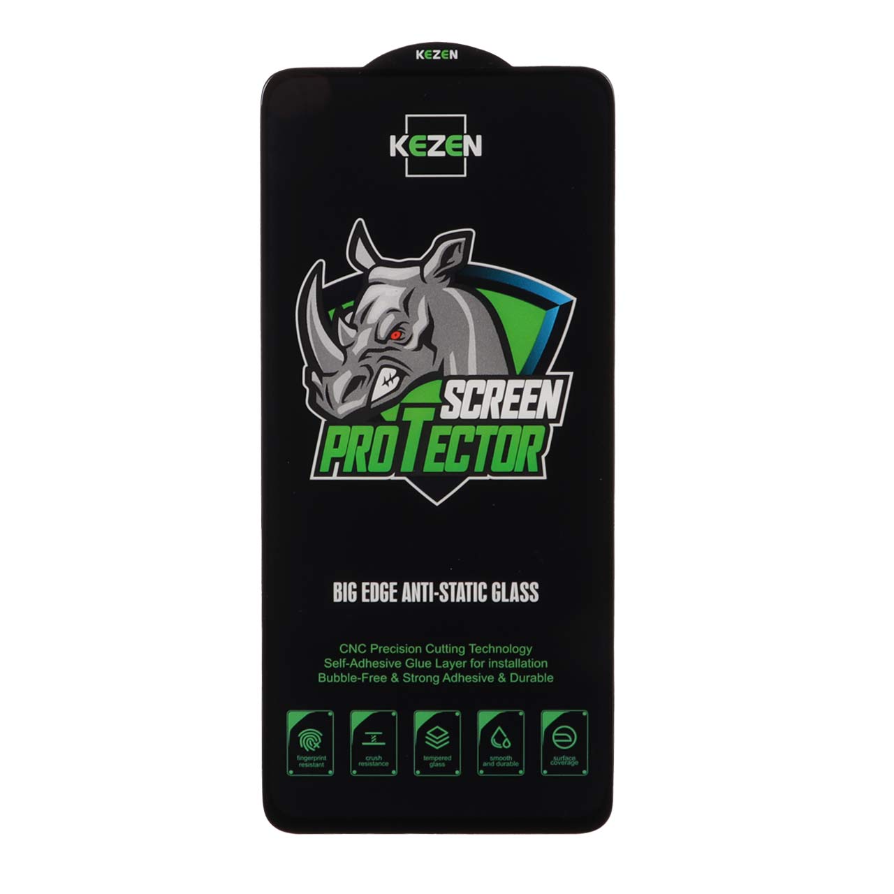 محافظ صفحه نمایش شیشه‌ای Full Cover Kezen Anti Static Big Edge مناسب برای گوشی‌های شیائومی، آنر، ریلمی و اوپو