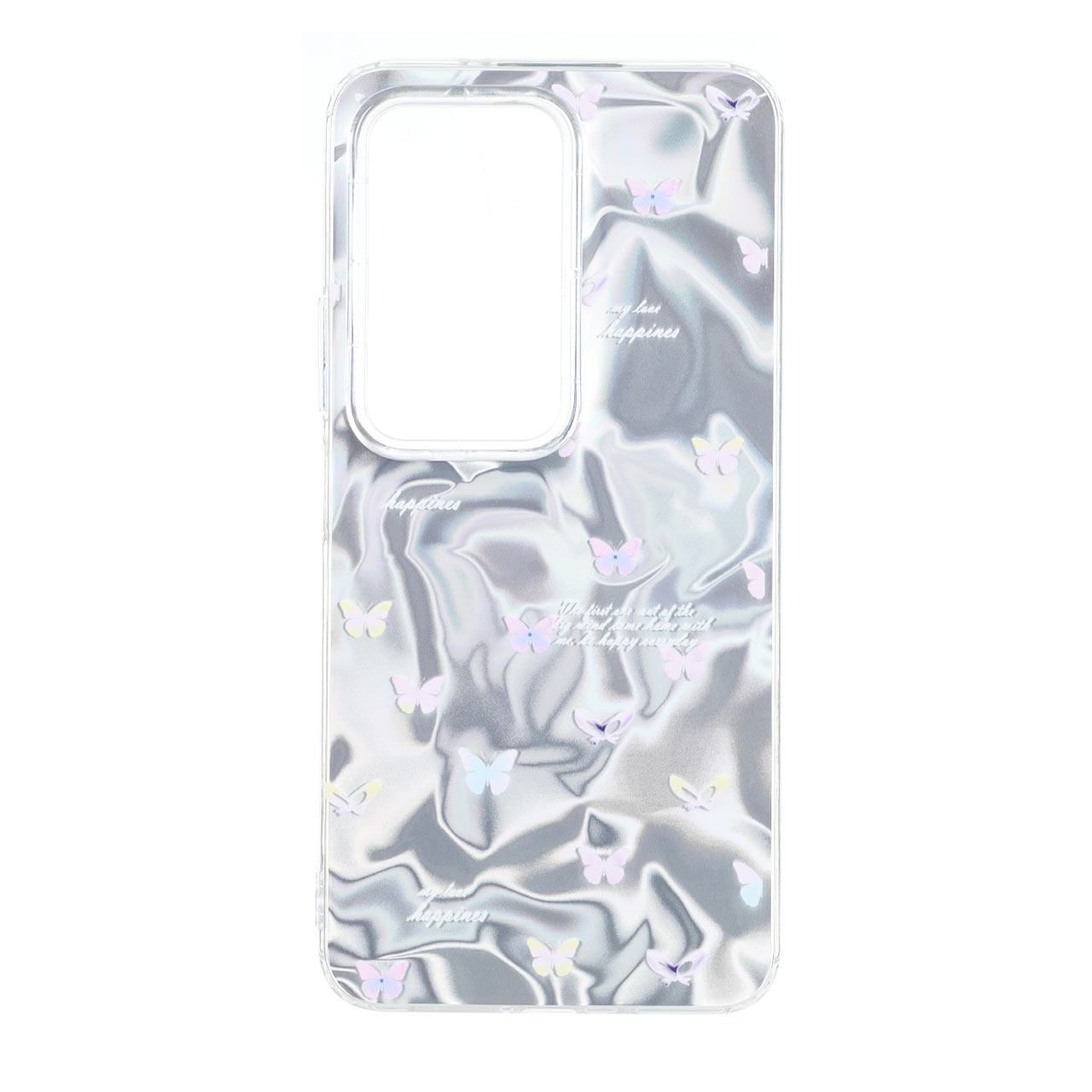 قاب طرح Silver Cloud پروانه ای دور ژله ای مناسب برای شیائومی ردمی ۱۵ 4G