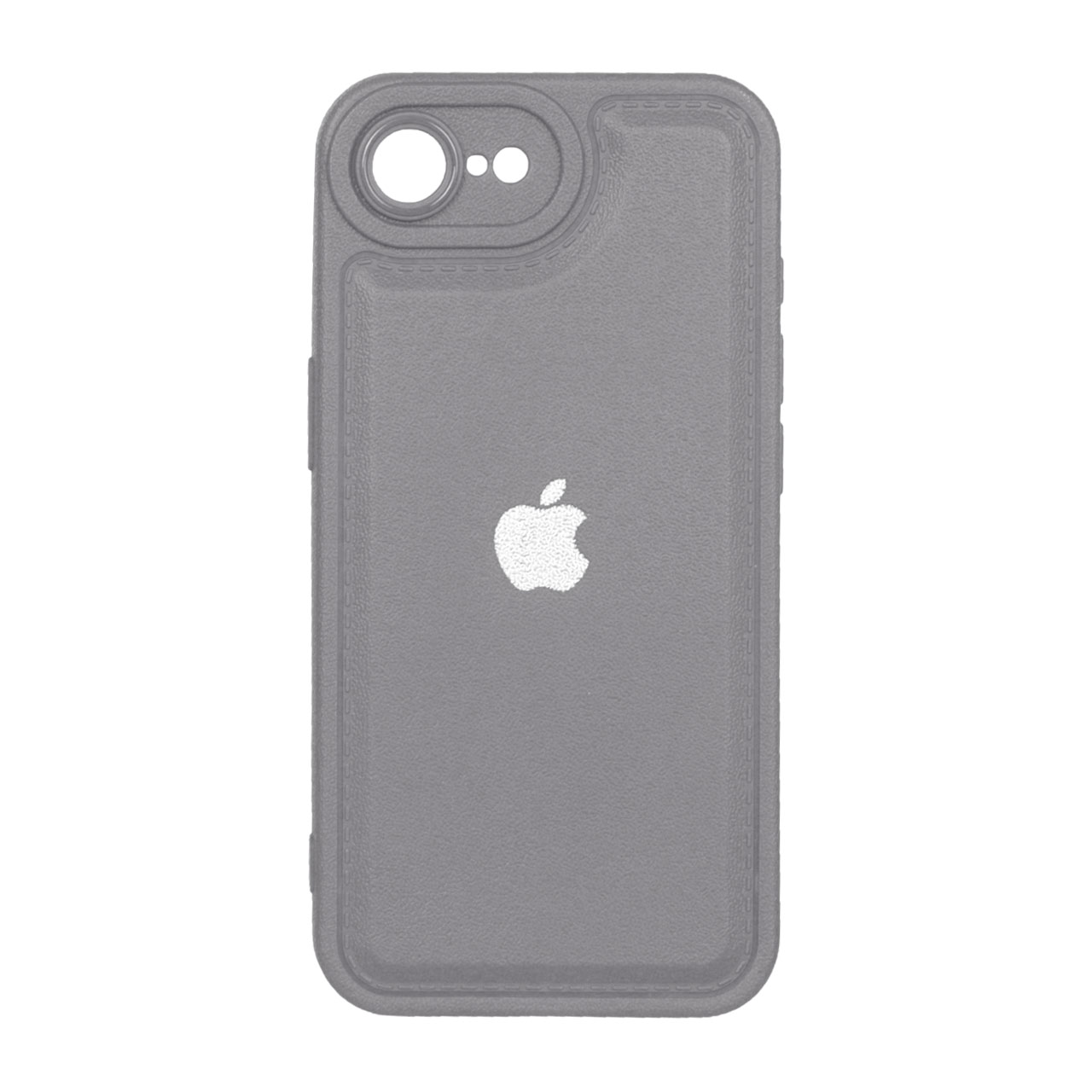 قاب Texture پافر ساده لوگودار Apple iPhone 16e - خاکستری