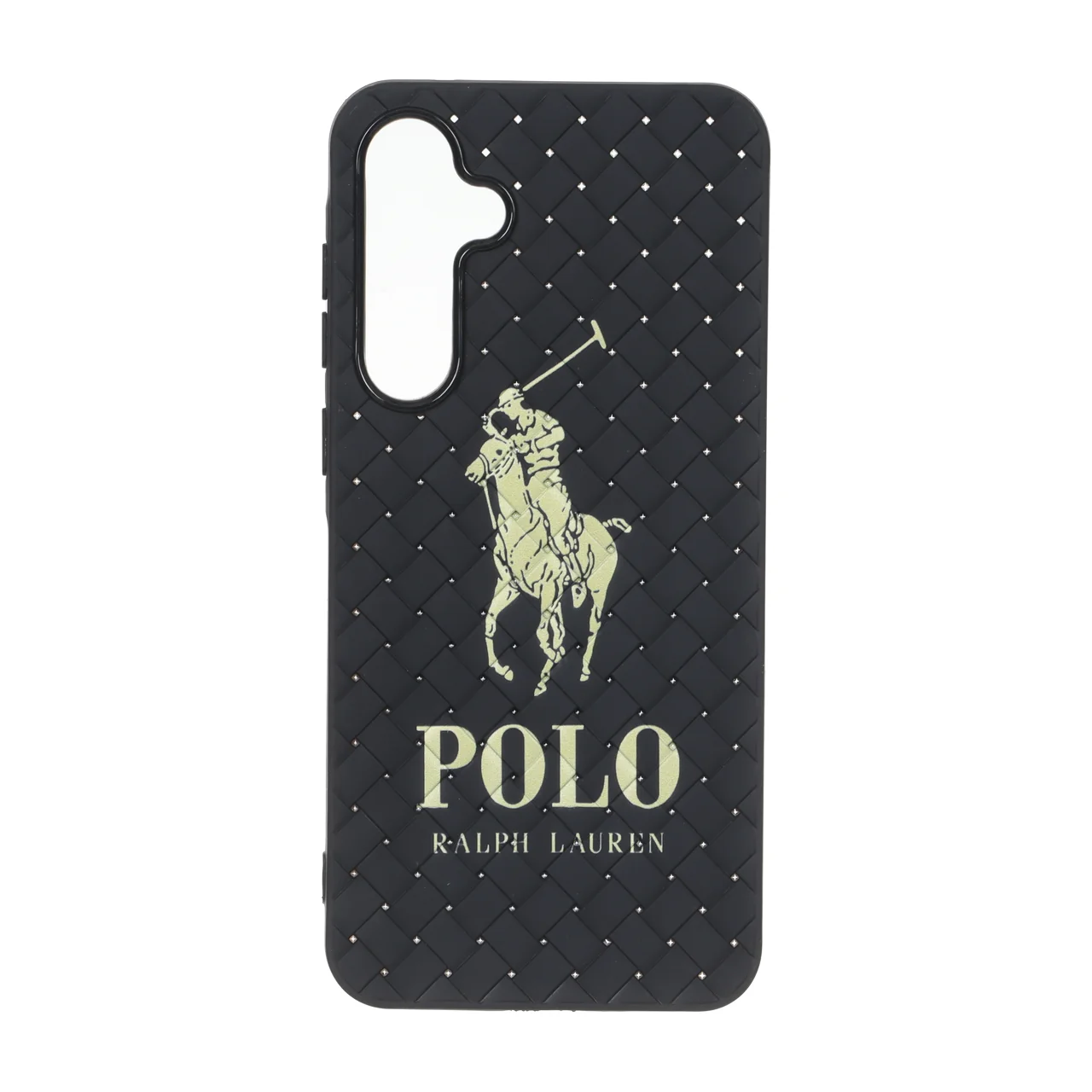 قاب حصیری طرح Polo دور لنز براق مناسب برای سامسونگ گلکسی A35 و A55 مشکی