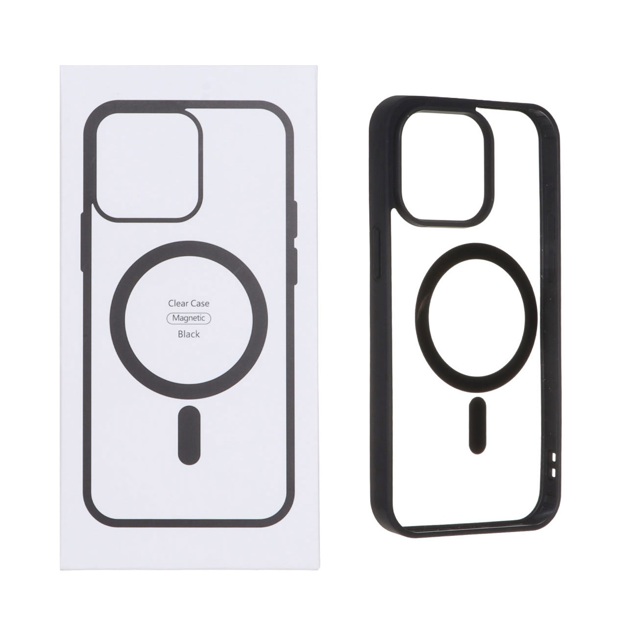 قاب شفاف Apple iPhone 15 Pro Max با قابلیت شارژ MagSafe - مشکی