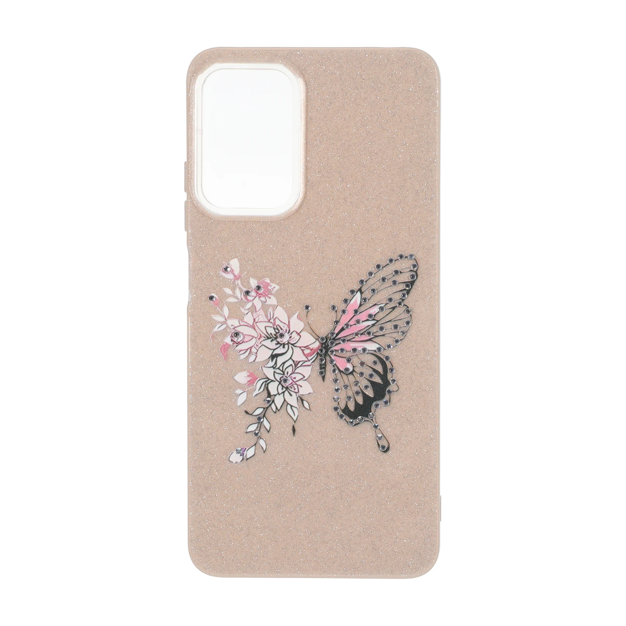 قاب اکلیلی ButterFly نگین دار Xiaomi Redmi Note 12 Pro 4G / Redmi Note 11 Pro - نسکافه ای