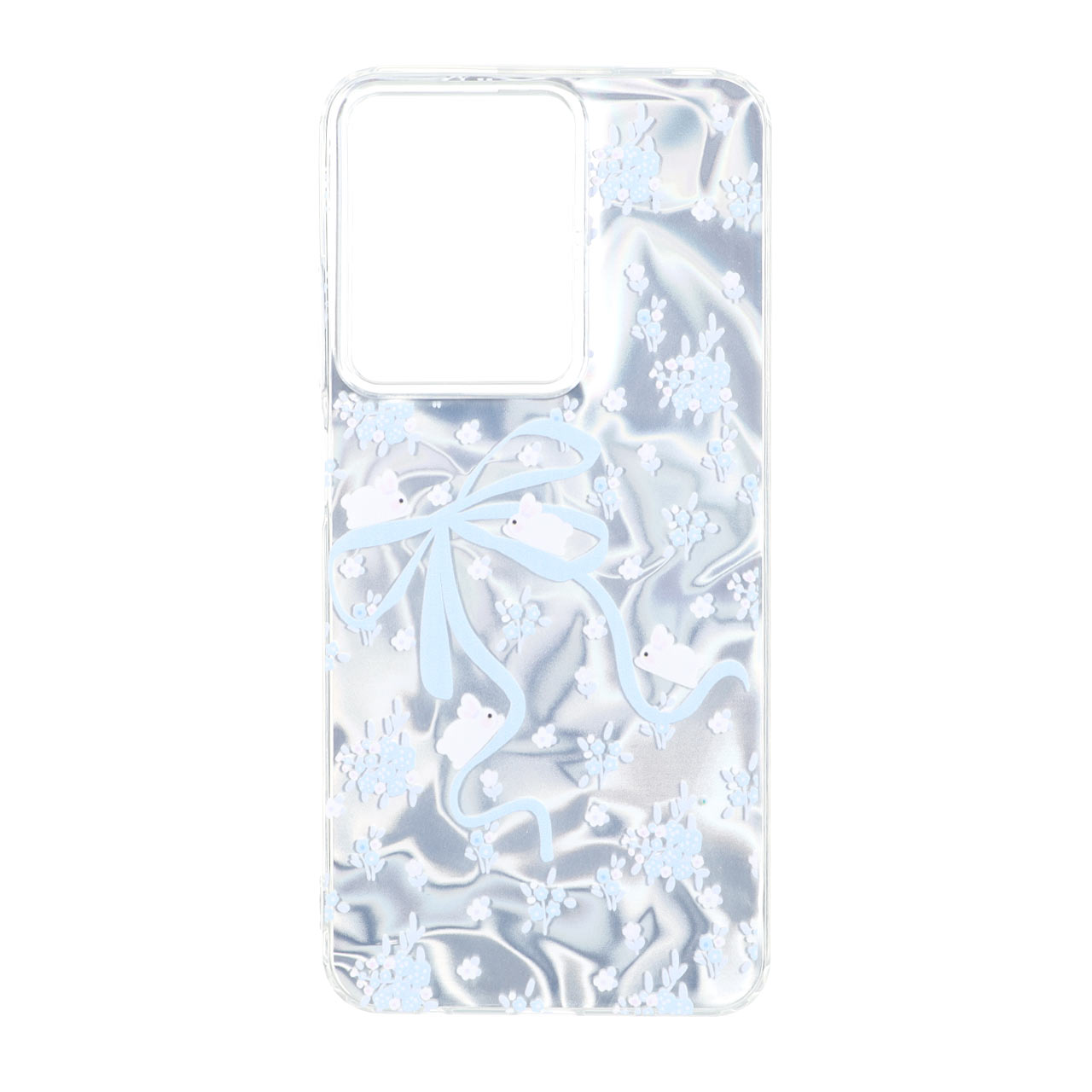 قاب طرح Silver Cloud گل و پاپیون با موش مناسب برای Xiaomi Redmi A5 و Poco C71