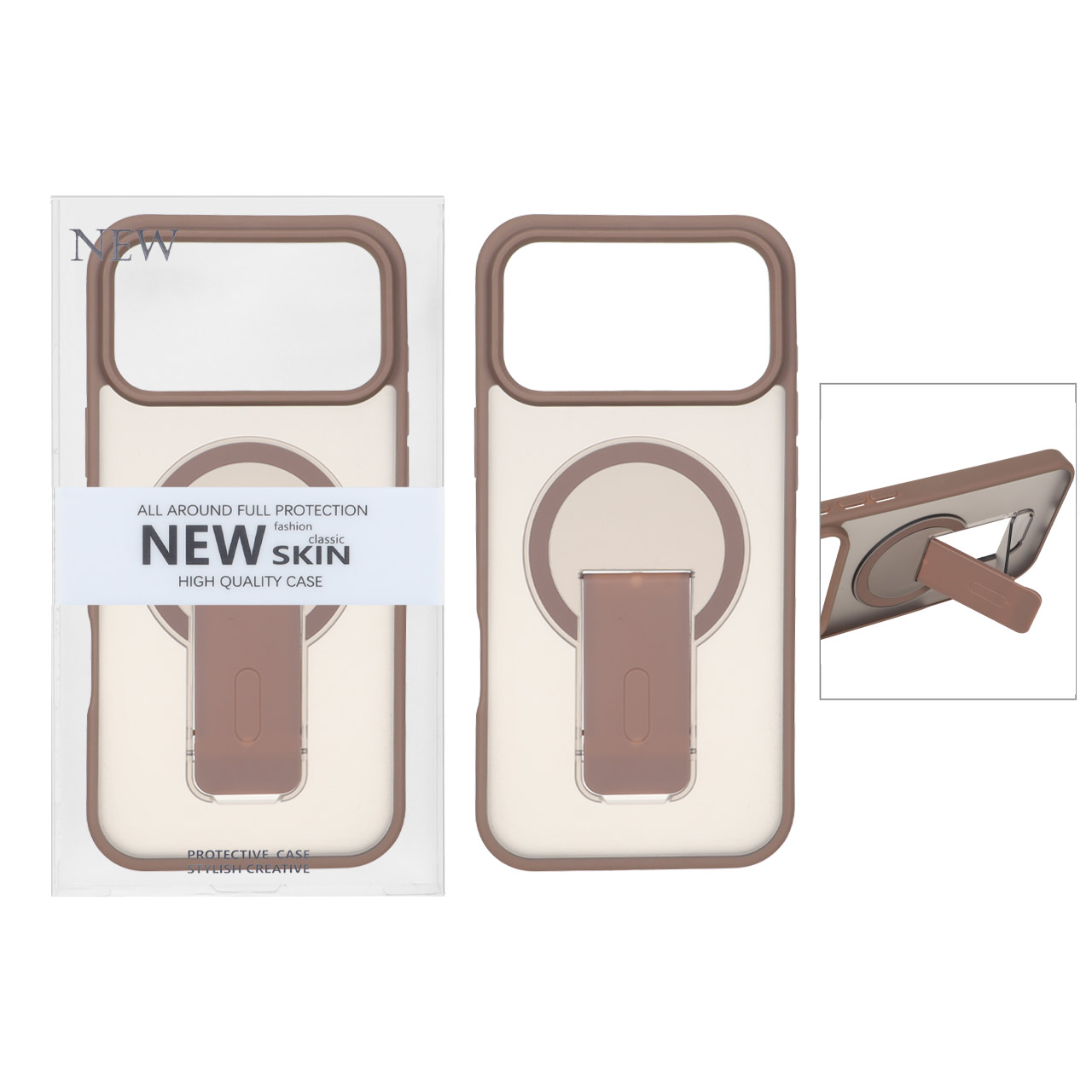قاب طرح New Skin مات مگ سیف استندشو مناسب برای آیفون 17 پرو مکس