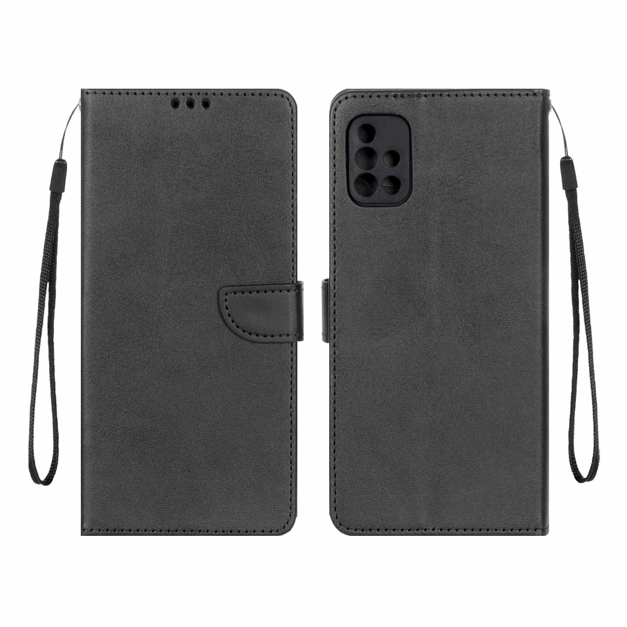 کیف چرمی مگنتی محافظ لنزدار مشکی مناسب برای سامسونگ گلکسی A51 و M40s