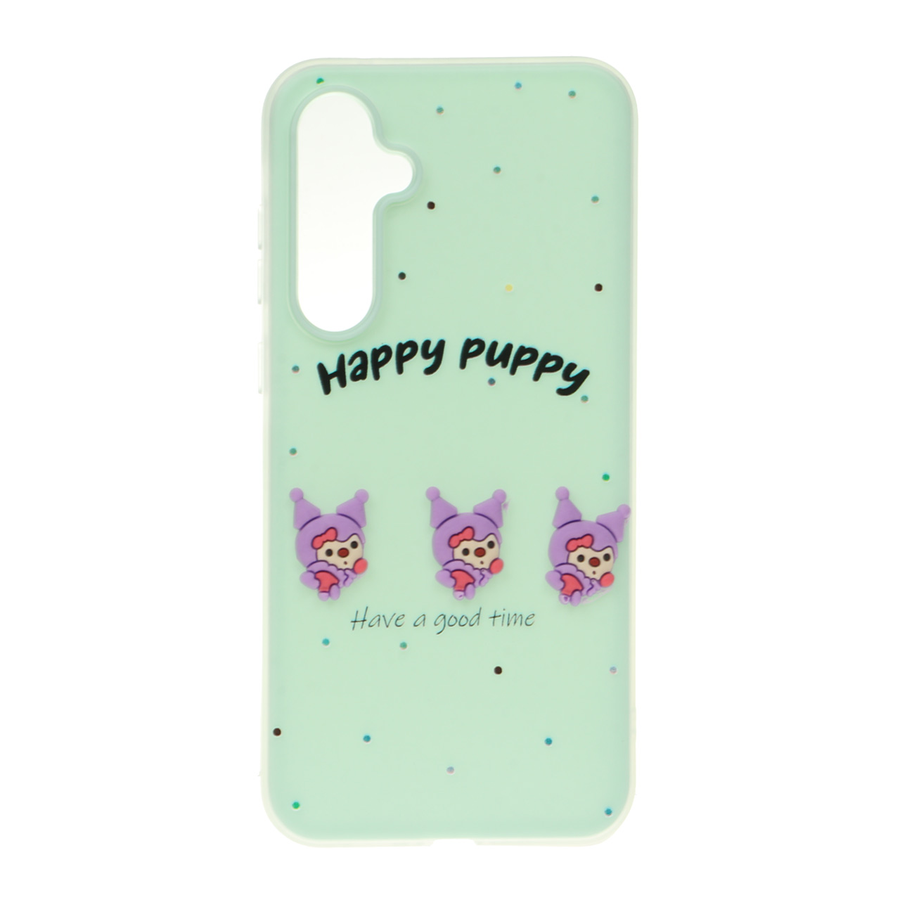 قاب طرح Happy Puppy عروسک برجسته دو لایه مناسب برای سامسونگ گلکسی A35 و A55