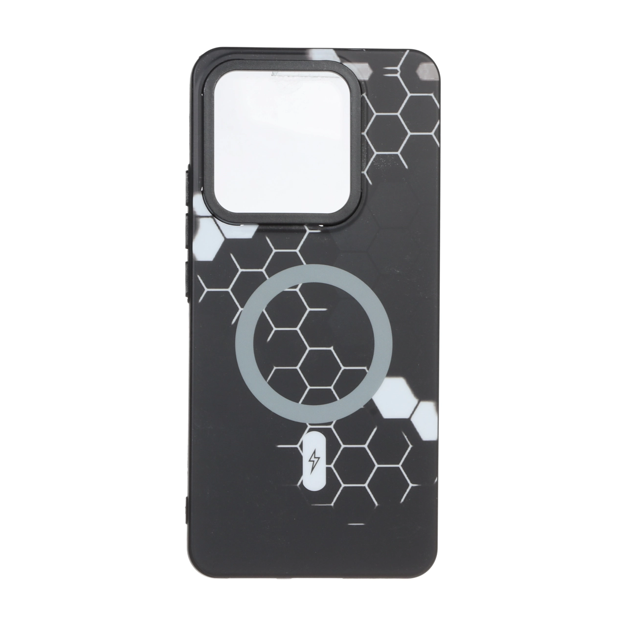 قاب طرح Hexagon مگ سیف سفید مناسب برای شیائومی ردمی نوت 14 4G
