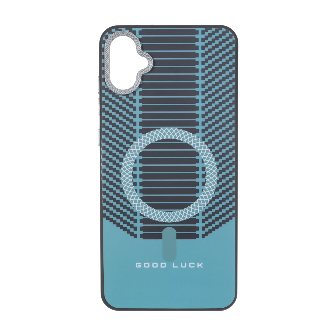 قاب طرح Good Luck هاشوردار لنز کربن با مگ سیف مناسب برای سامسونگ گلکسی A05