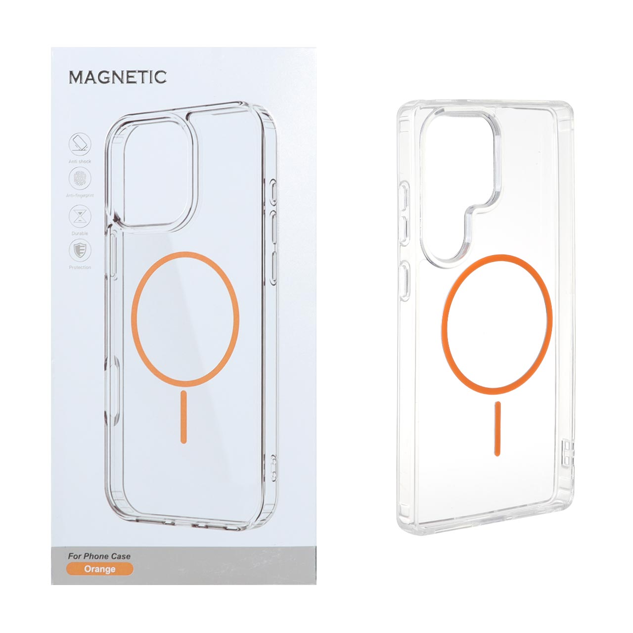 قاب مگ سیف شفاف اورجینال Magnetic دور ژله ای مناسب برای سامسونگ گلکسی S25 اولترا