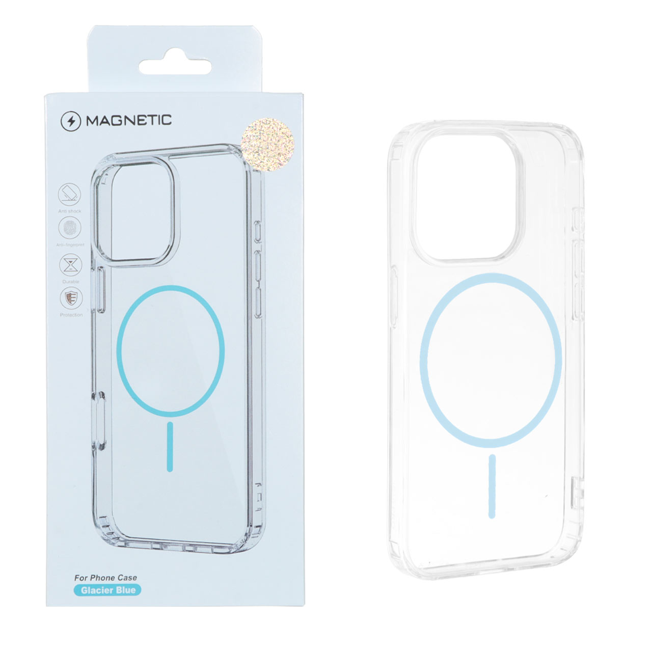 قاب اورجینال Magnetic دور ژله ای MagSafe مدل Apple iPhone 15 Pro - آبی