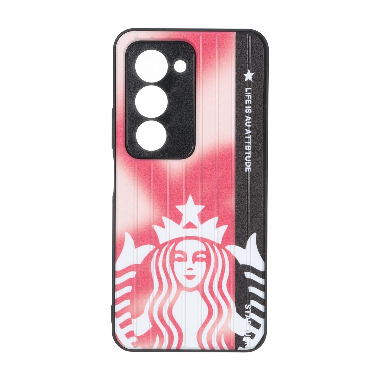 قاب Line Case محافظ لنز برجسته طرح استارباکس مناسب برای شیائومی ردمی 15 4G