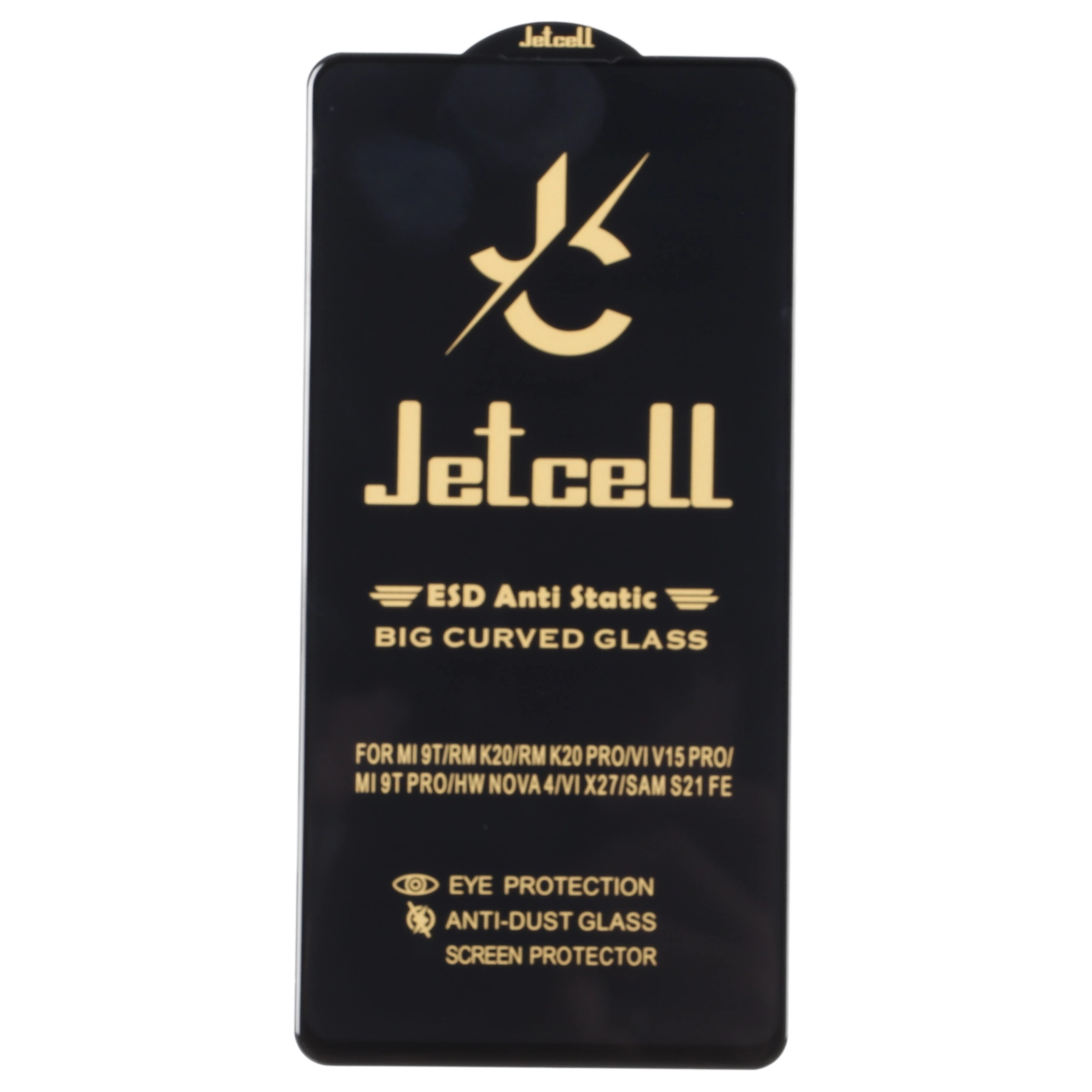 محافظ صفحه نمایش شیشه ای Full Cover ESD Anti Static - JET Cell مدل Samsung Galaxy S21 FE / Xiaomi Mi 9T / Mi 9T Pro / Redmi K20 / Redmi K20 Pro