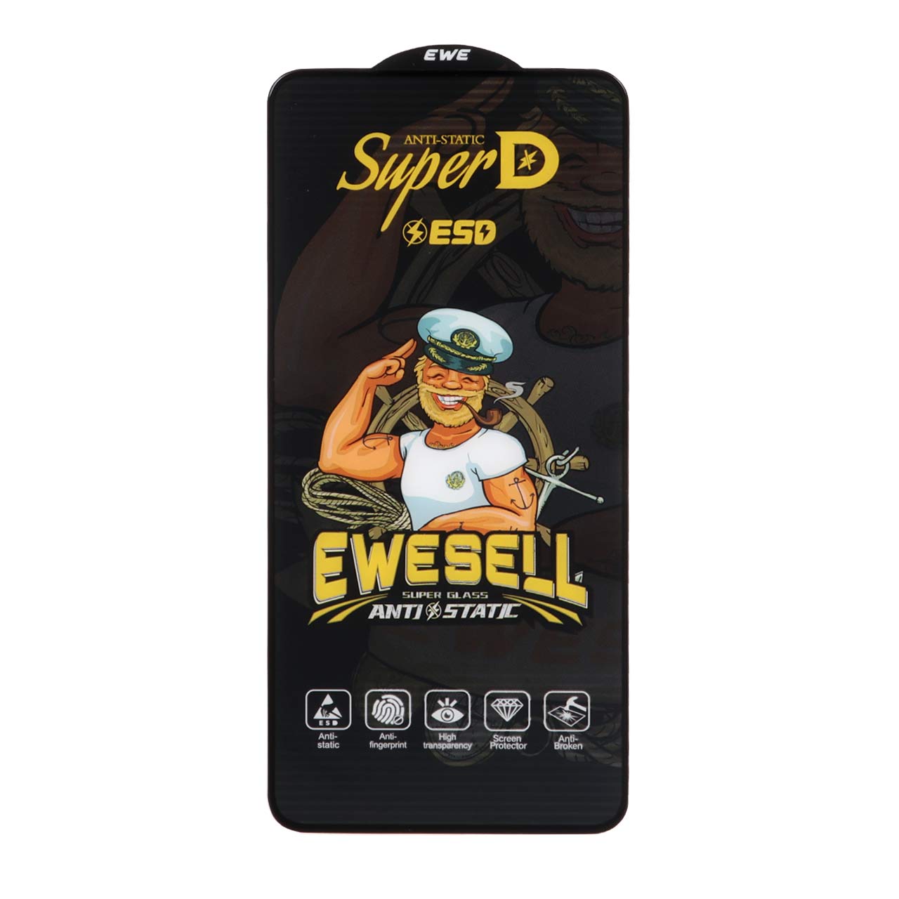محافظ صفحه نمایش شیشه ای Full Cover Super D Esd Ewesell مدل Xiaomi Poco X7 Pro 5G / Mi 14t / 14T Pro / Redmi Note 13 Pro 5G / Poco X6 5G / Poco F6 5G / Poco F6 Pro 5G / Note 13 5G / Xiaomi Poco X6 Pro 5G (بدون پک)