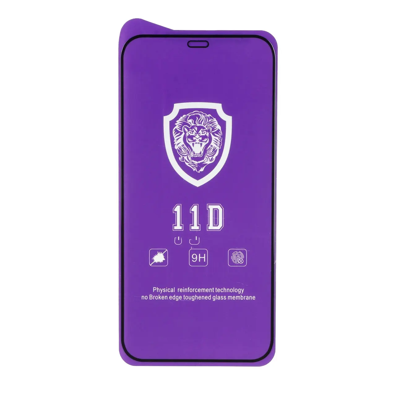 محافظ صفحه نمایش شیشه‌ای Full Cover Lion 11D مناسب برای آیفون 12 و آیفون 12 پرو