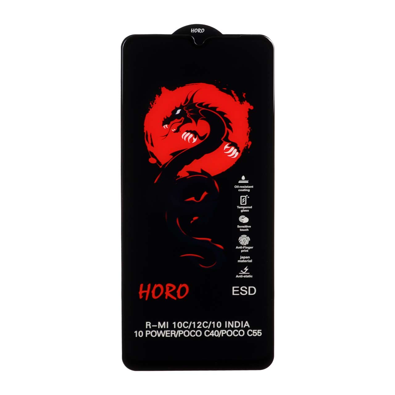 محافظ صفحه نمایش شیشه ای Full Cover ESD Horo مدل Xiaomi Redmi A3 / A3x / Redmi 10C / Redmi 12C / Redmi 11A / Redmi 10 Power / Poco C40 / Poco C55 / C61