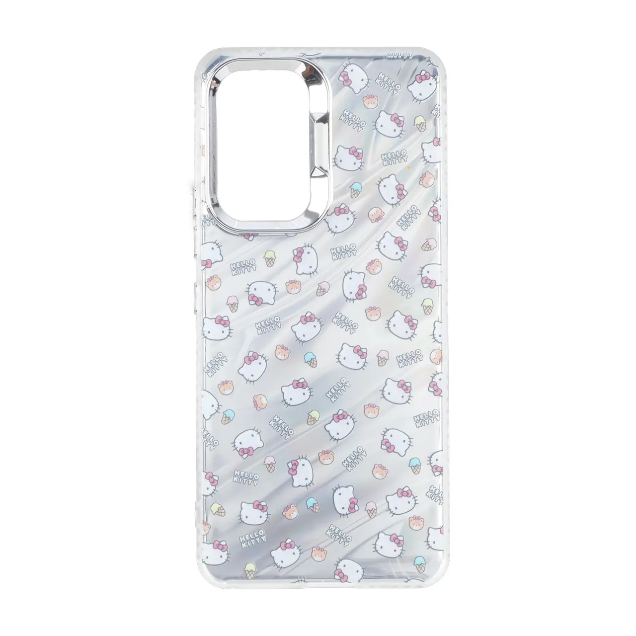 قاب Pucker هفت رنگ دور ژله ای مات لنز کروم Samsung Galaxy A53 - طرح 41
