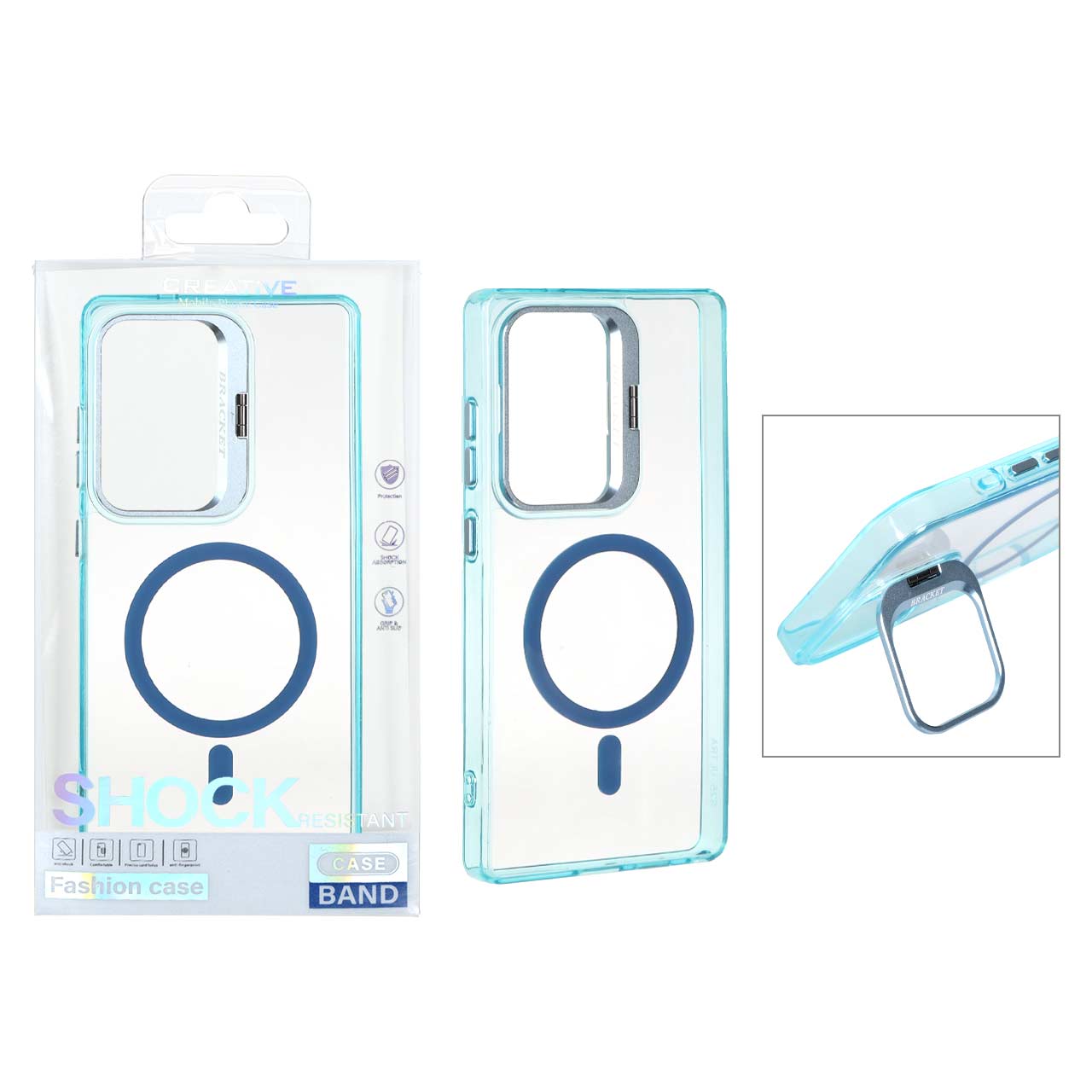 قاب اورجینال Bracket کریستالی MagSafe لنز آلومینیومی مناسب برای سامسونگ گلکسی S25 اولترا