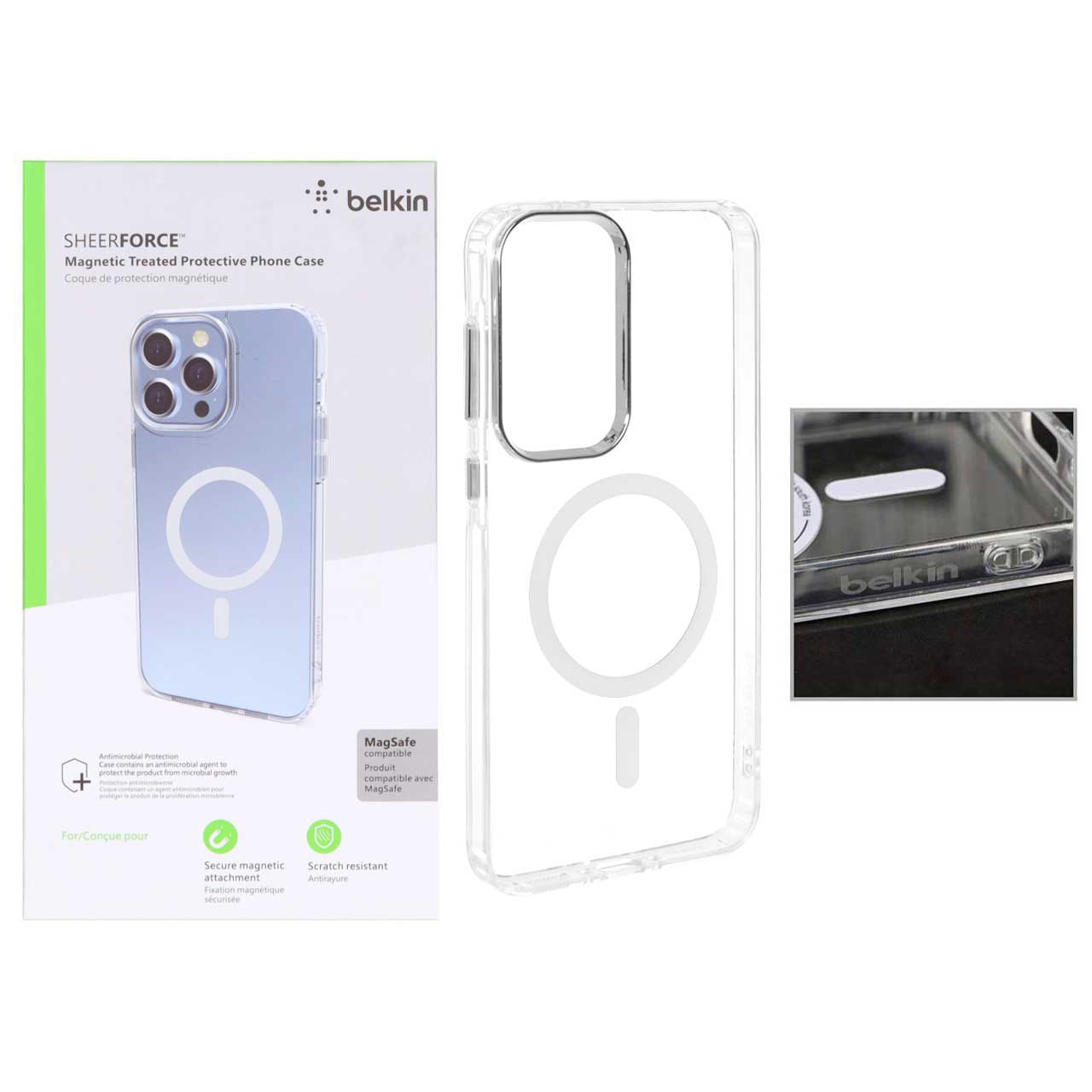 قاب شفاف مگ سیف Belkin مدل SheerForce مناسب برای سامسونگ گلکسی A56 و A36