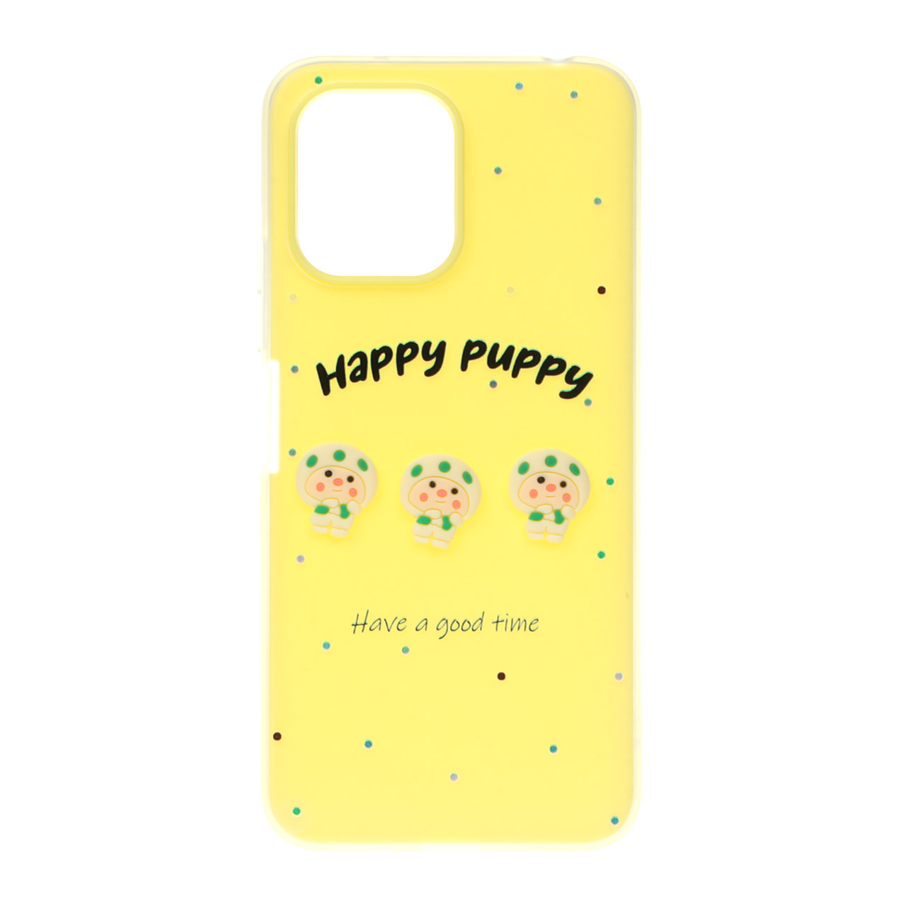 قاب طرح Happy Puppy عروسک برجسته دو لایه مناسب برای شیائومی ردمی 12 / پوکو ام 6 پرو 5G