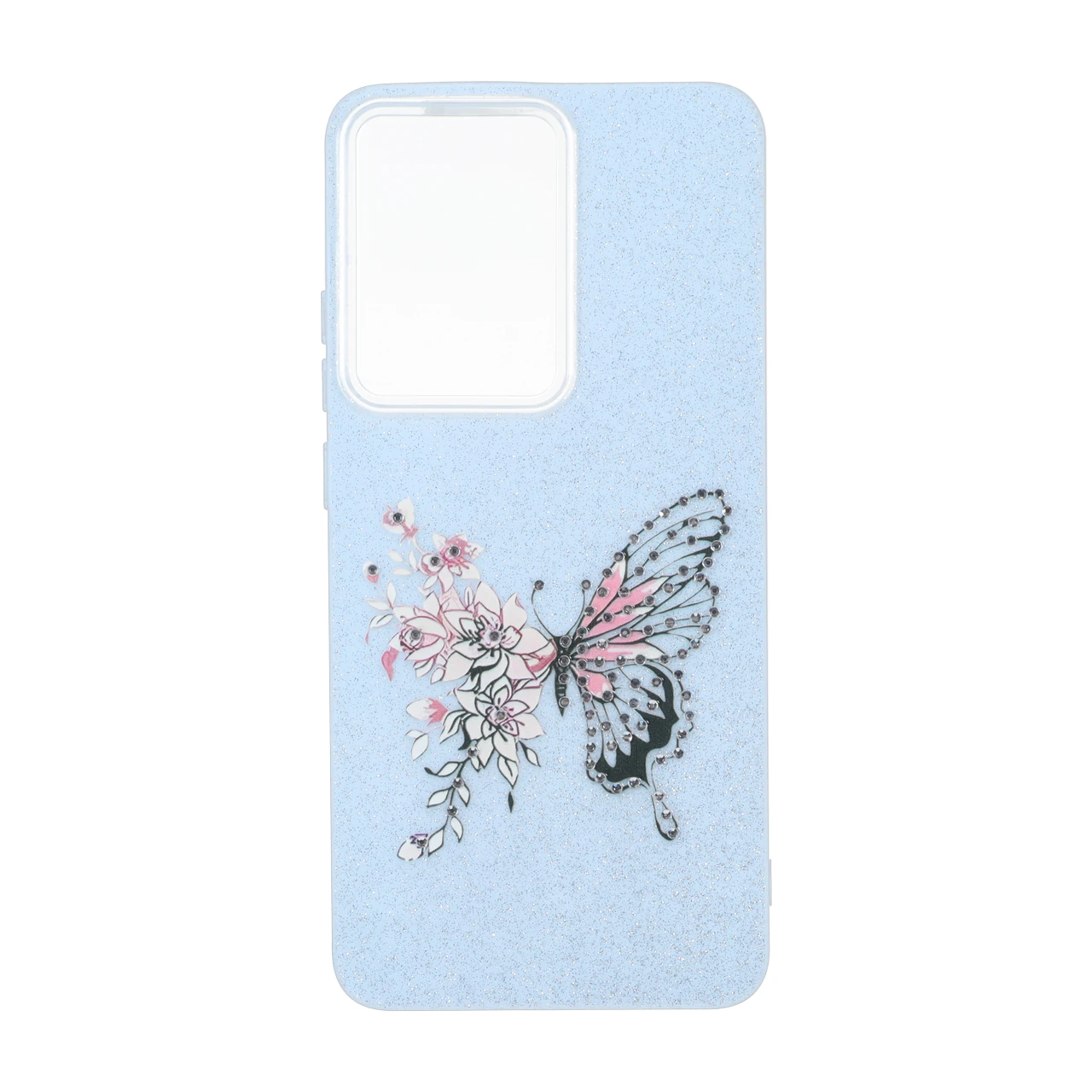 قاب اکلیلی ButterFly نگین دار Xiaomi Poco X7 Pro - آبی