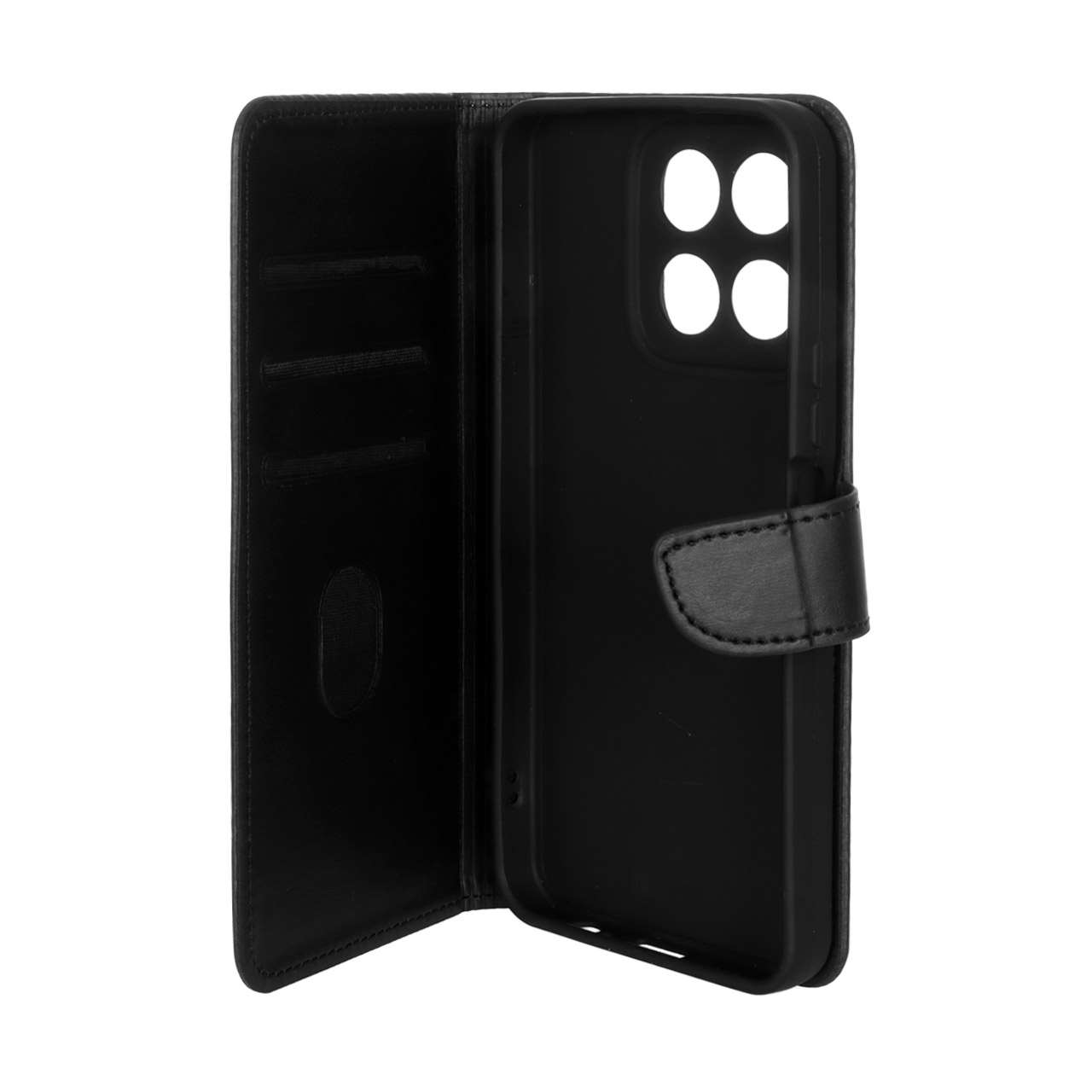 کیف چرمی مگنتی محافظ لنز مناسب برای Honor X5b و Honor X5b Plus - رنگ مشکی