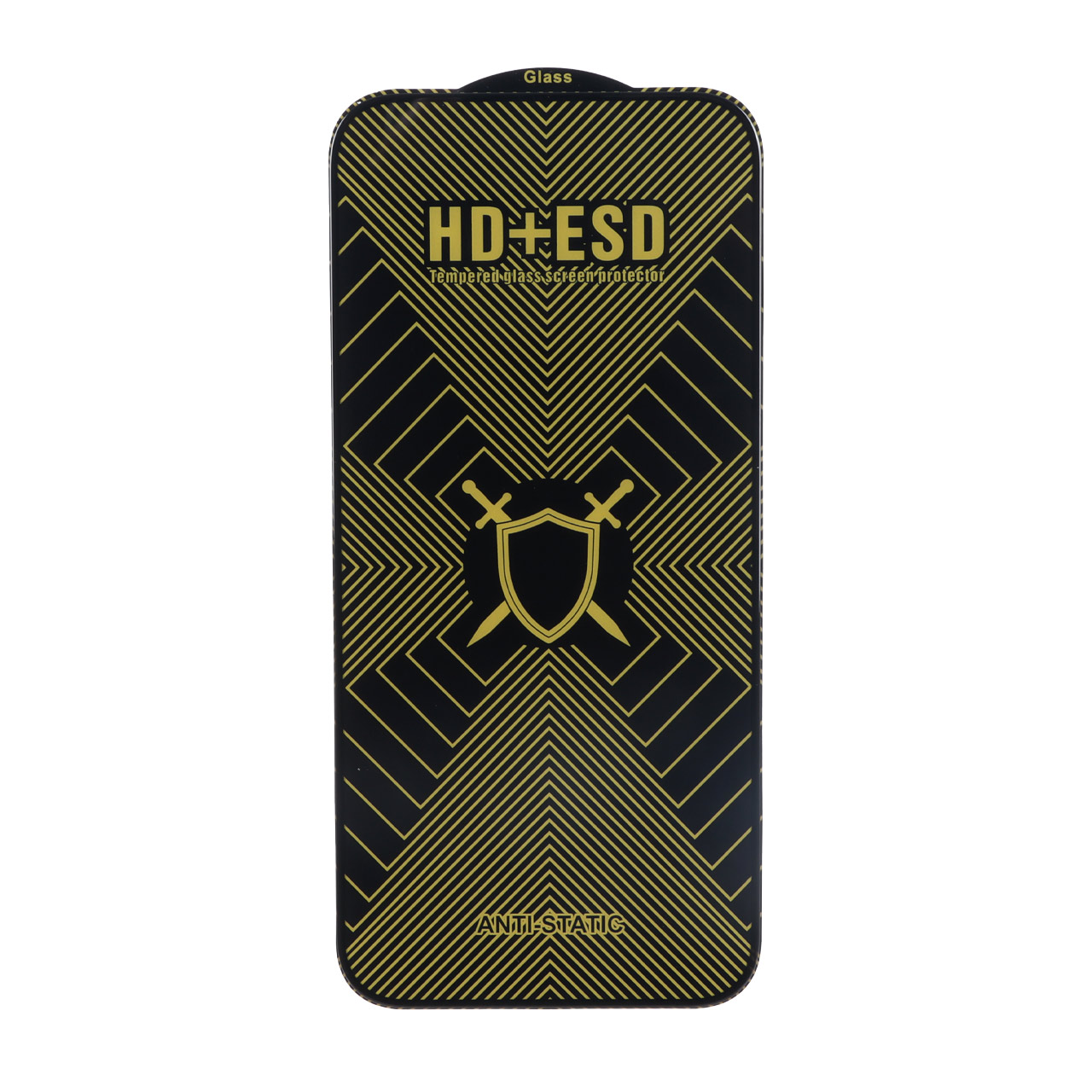 محافظ صفحه نمایش شیشه ای مشکی فول کاور HD پلاس ESD مناسب برای آیفون 17 پرو مکس و آیفون 18 پرو مکس