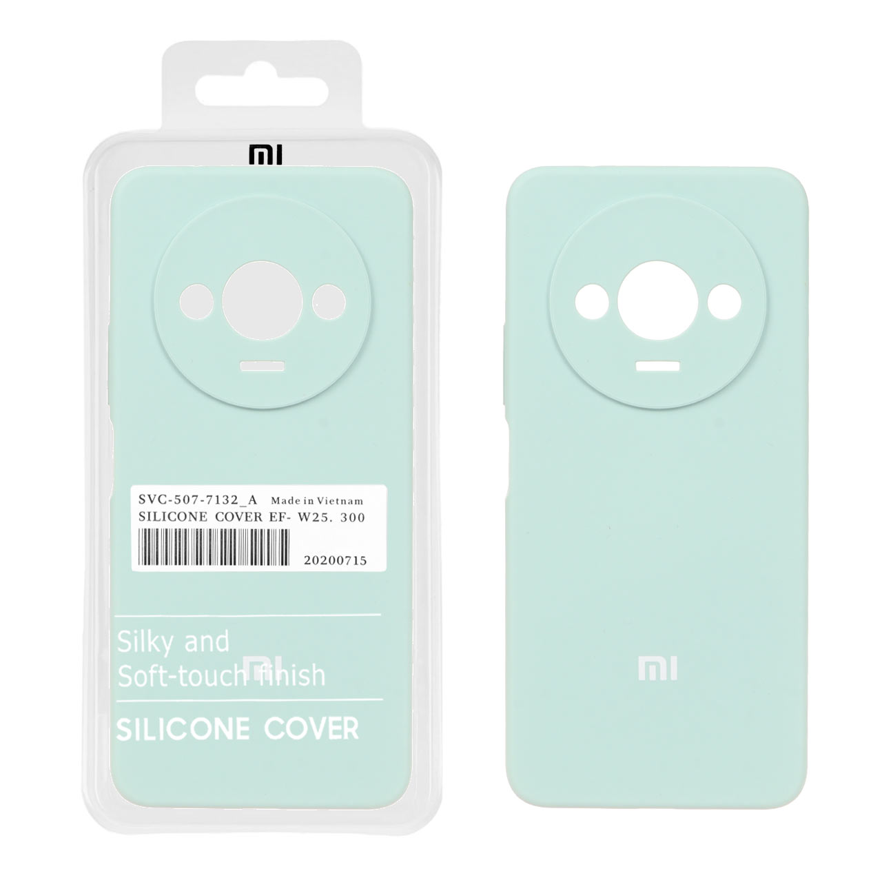 قاب سیلیکونی پاک کنی اورجینال درجه یک Xiaomi Redmi A3 / A3x / Poco C61 - سبز روشن (پک دار)