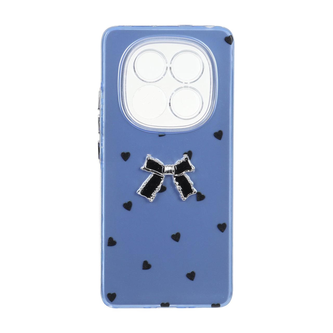 قاب طرح SO COOL پاپیون برجسته قلبی لنز شفاف آبی مناسب برای شیائومی ردمی نوت 14 پرو 4G