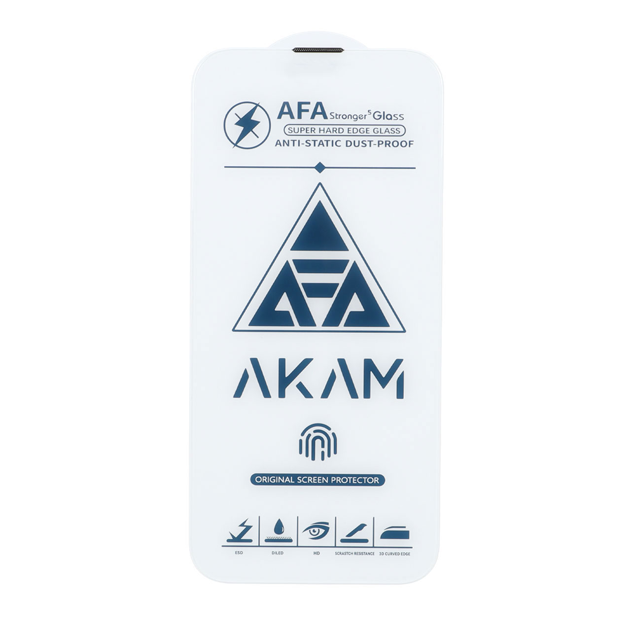 محافظ صفحه نمایش شیشه ای اورجینال AKAM بدون حاشیه مناسب برای آیفون 16 پرو مکس