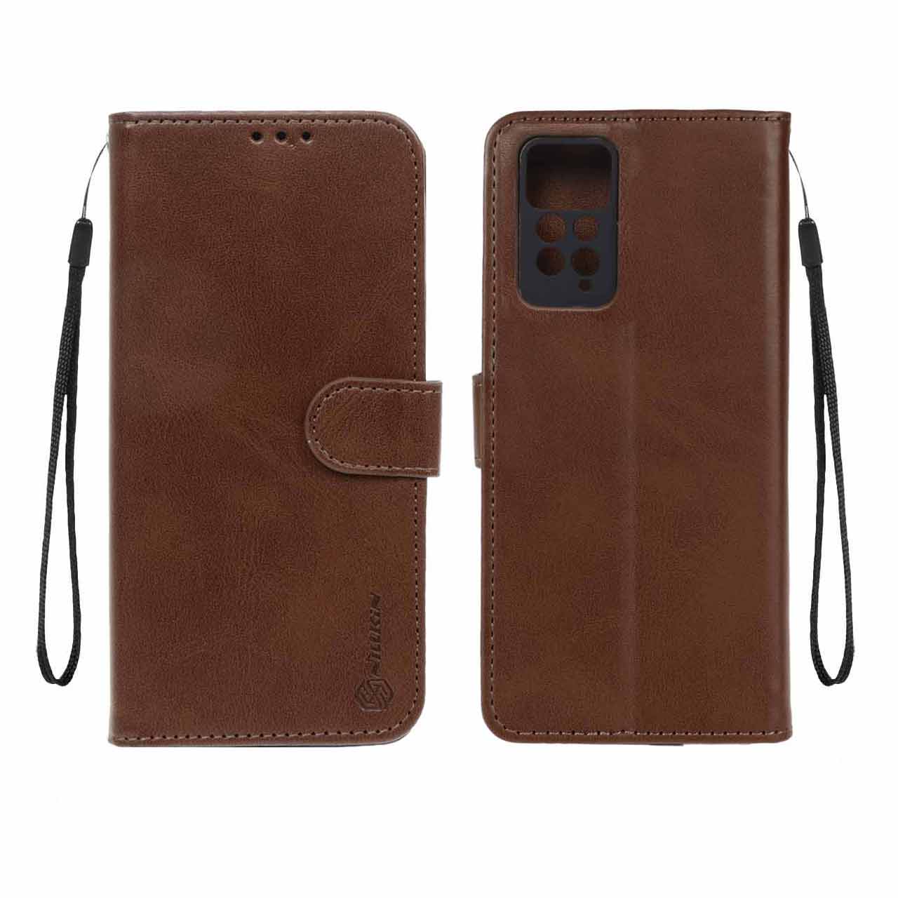 کیف کلاسوری مگنتی نیلکین مدل Xiaomi Redmi Note 12 Pro 4G / Redmi Note 11 Pro – قهوه ای