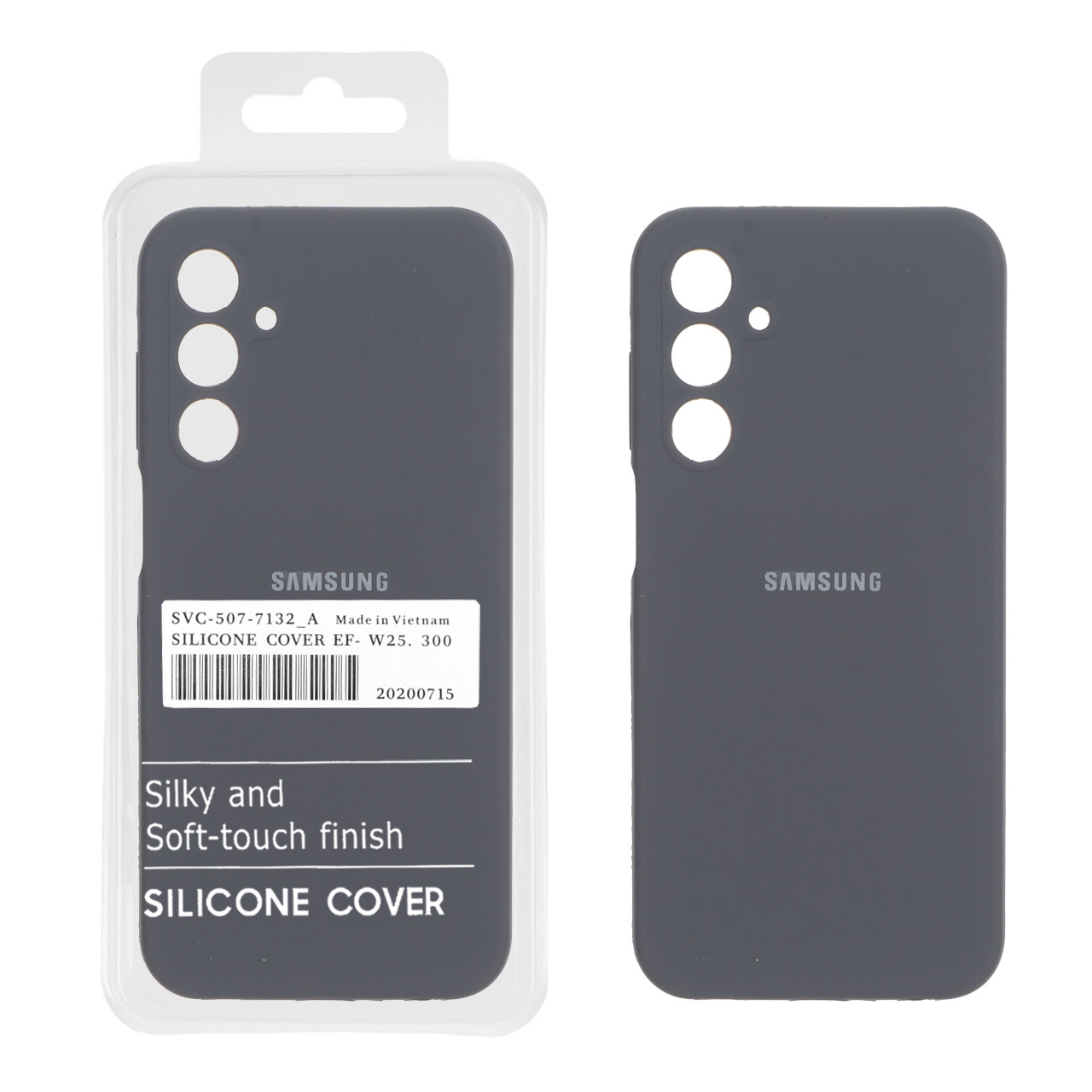قاب سیلیکونی پاک کنی اورجینال درجه یک Samsung Galaxy A25 5G - خاکستری (پک دار)