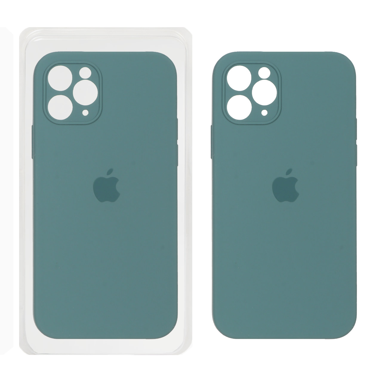 قاب سیلیکونی پاک کنی محافظ لنزدار اورجینال Apple iPhone 11 Pro - سبز دریایی (پک اصلی)