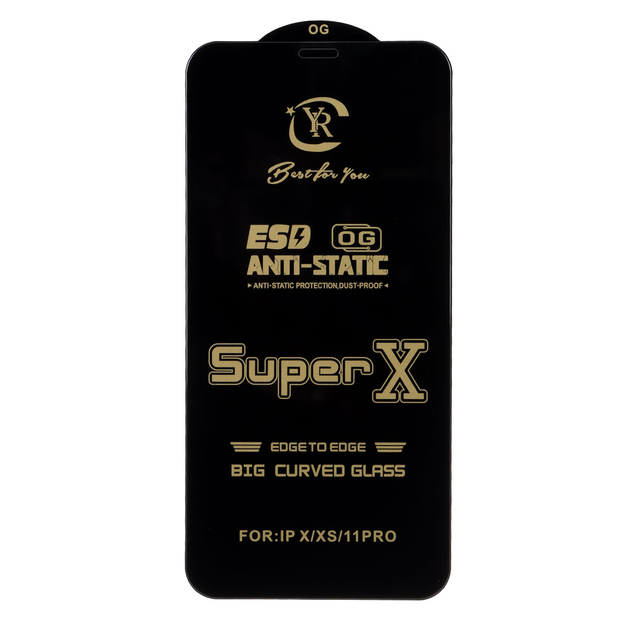 محافظ صفحه نمایش آنتی استاتیک Full Cover Super X مدل Apple iPhone 11 Pro / iPhone XS / iPhone X