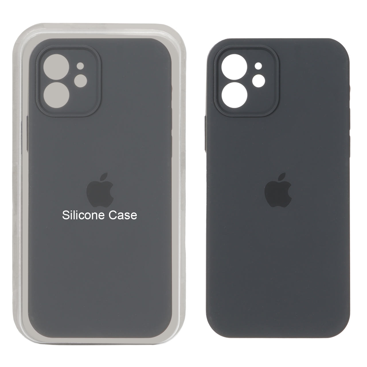 قاب سیلیکونی پاک کنی اورجینال ++A مدل Apple iPhone 12 - خاکستری (پک دار)