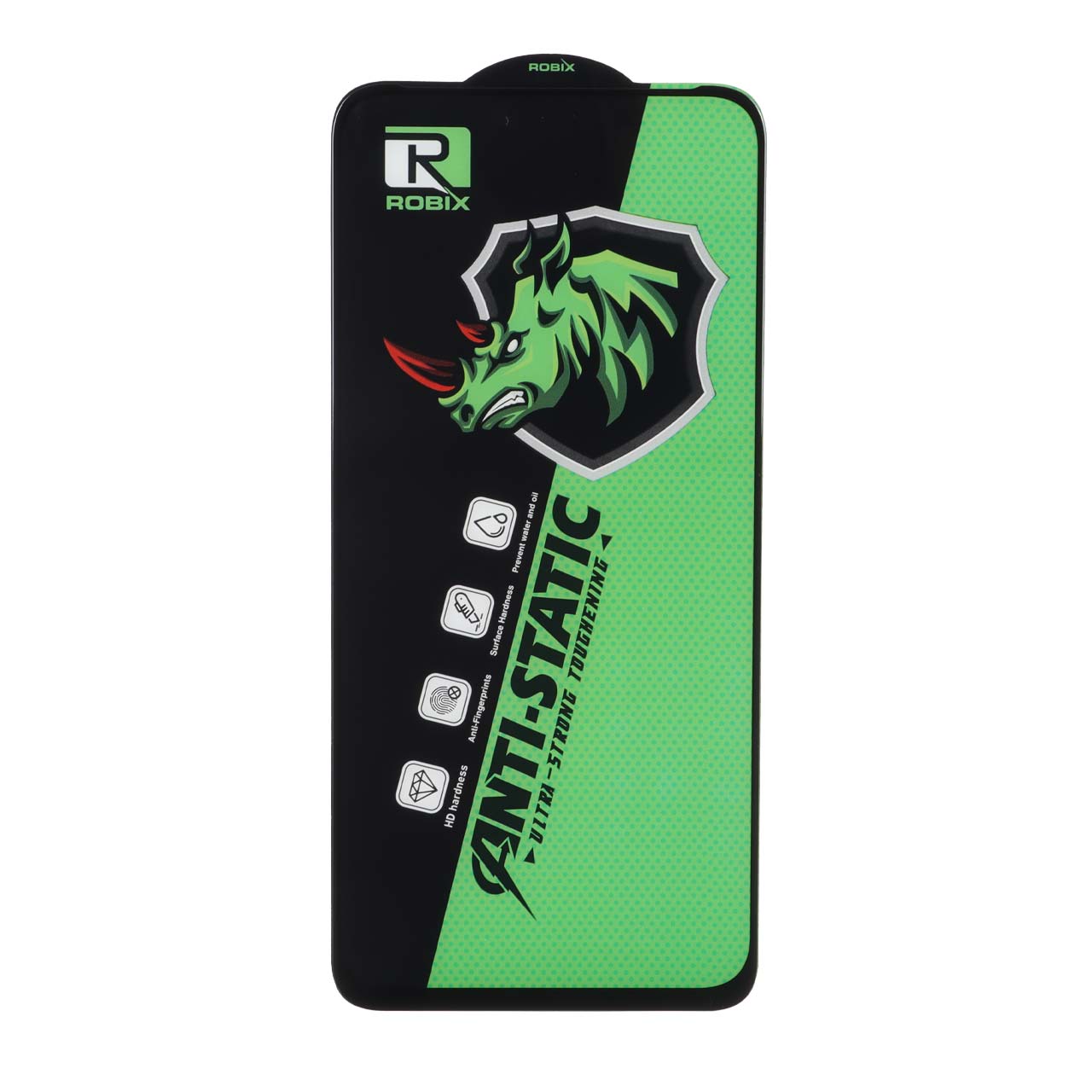 محافظ صفحه نمایش شیشه‌ای Full Cover Robix Anti Static ESD مناسب برای شیائومی Redmi 15 / Poco M7 4G