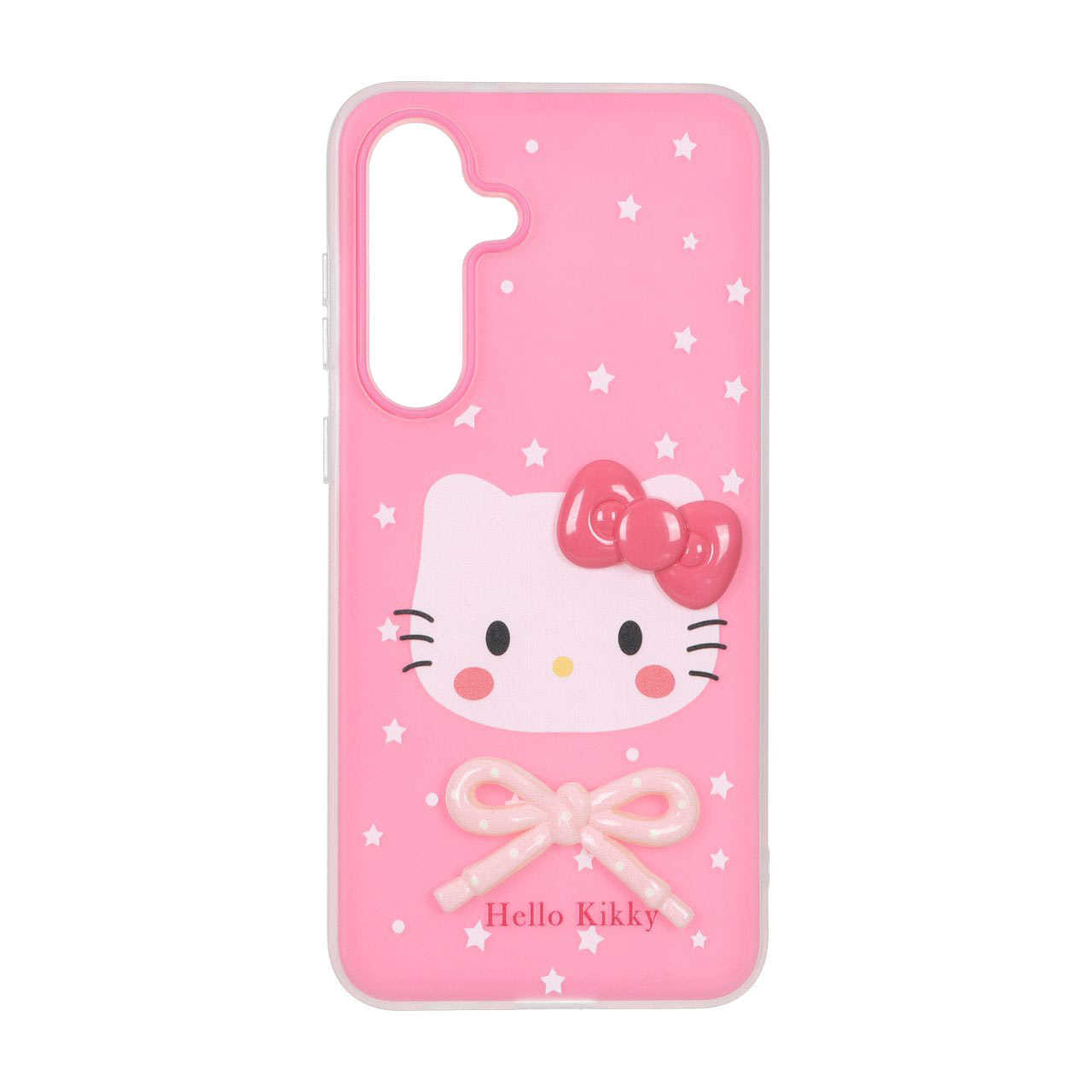قاب دو لایه مات طرح Kitty پاپیون برجسته مناسب برای سامسونگ گلکسی S25 FE