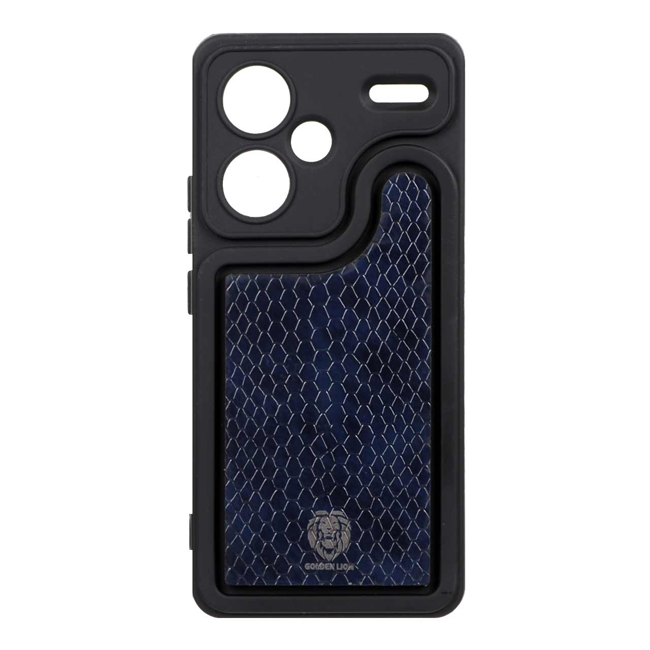 قاب Solid Case منحنی پوست ماری Xiaomi Redmi Note 13 Pro Plus - سرمه ای