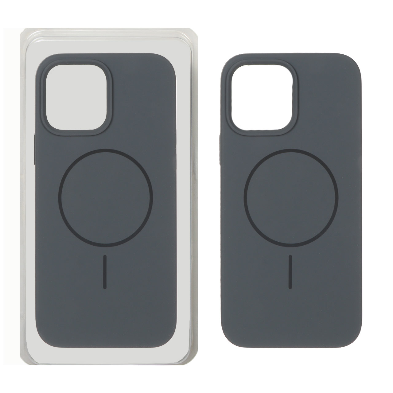 قاب سیلیکونی مگ‌سیف پاک‌کنی خاکستری مناسب برای آیفون ۱۳ پرو مکس