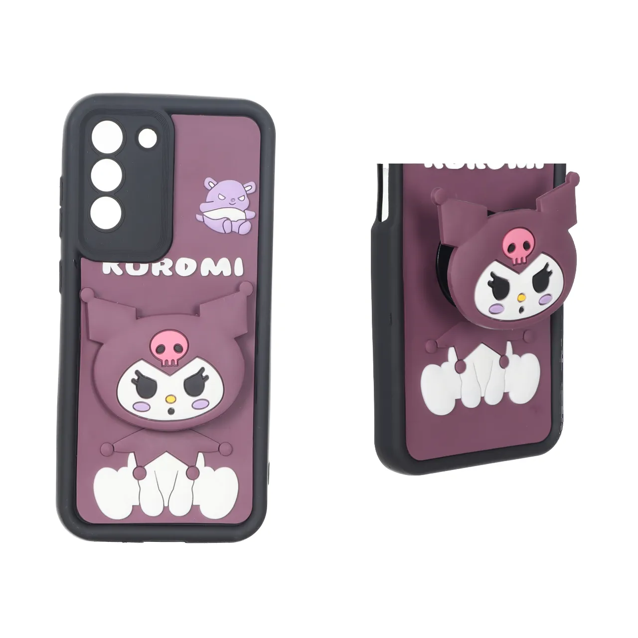 قاب طرح Solid Case پاپ سوکت عروسکی برجسته مناسب برای Samsung Galaxy S21 FE