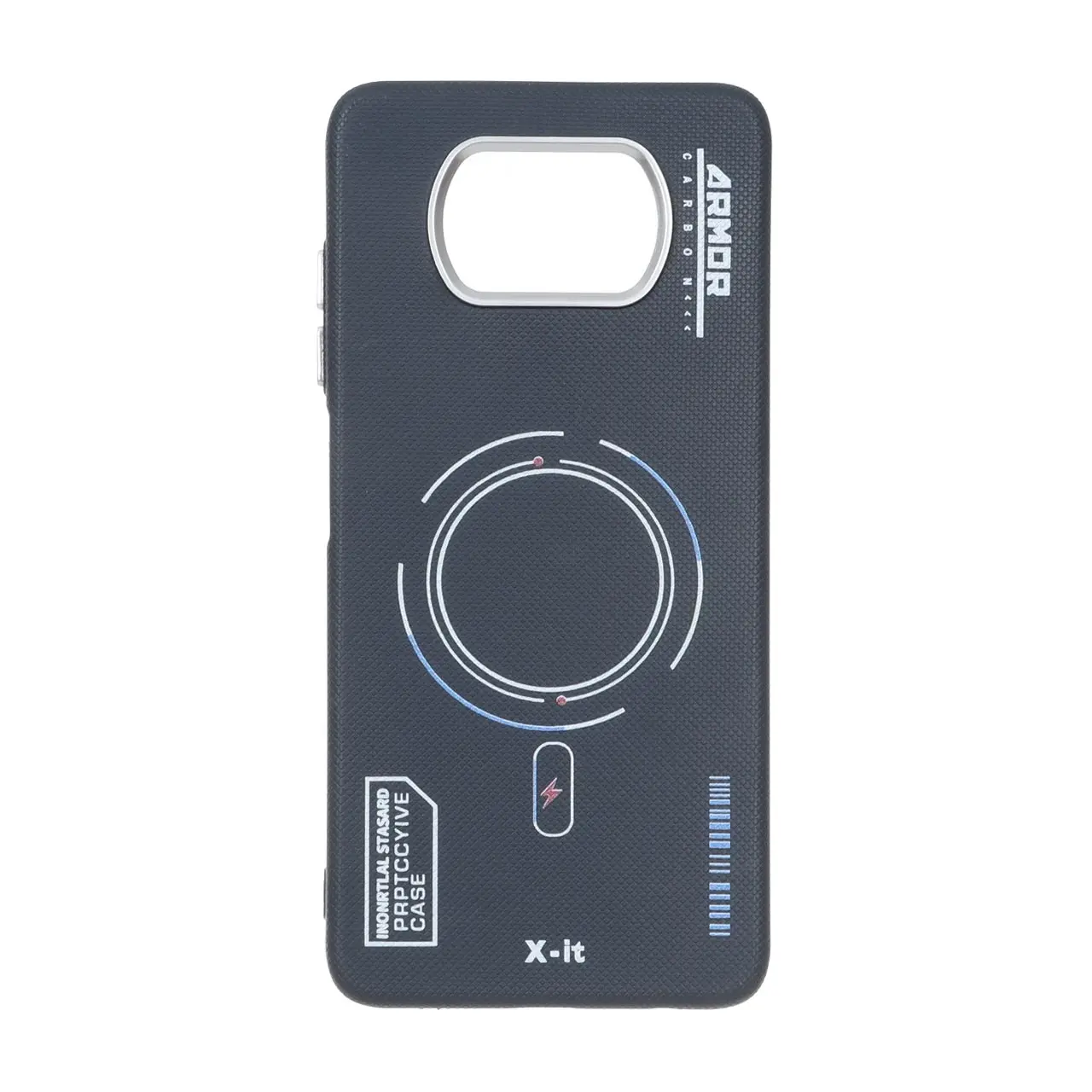 قاب Armor سوزنی لنز سیلور طرح مگ سیف مناسب برای شیائومی پوکو X3، پوکو X3 پرو و پوکو X3 NFC