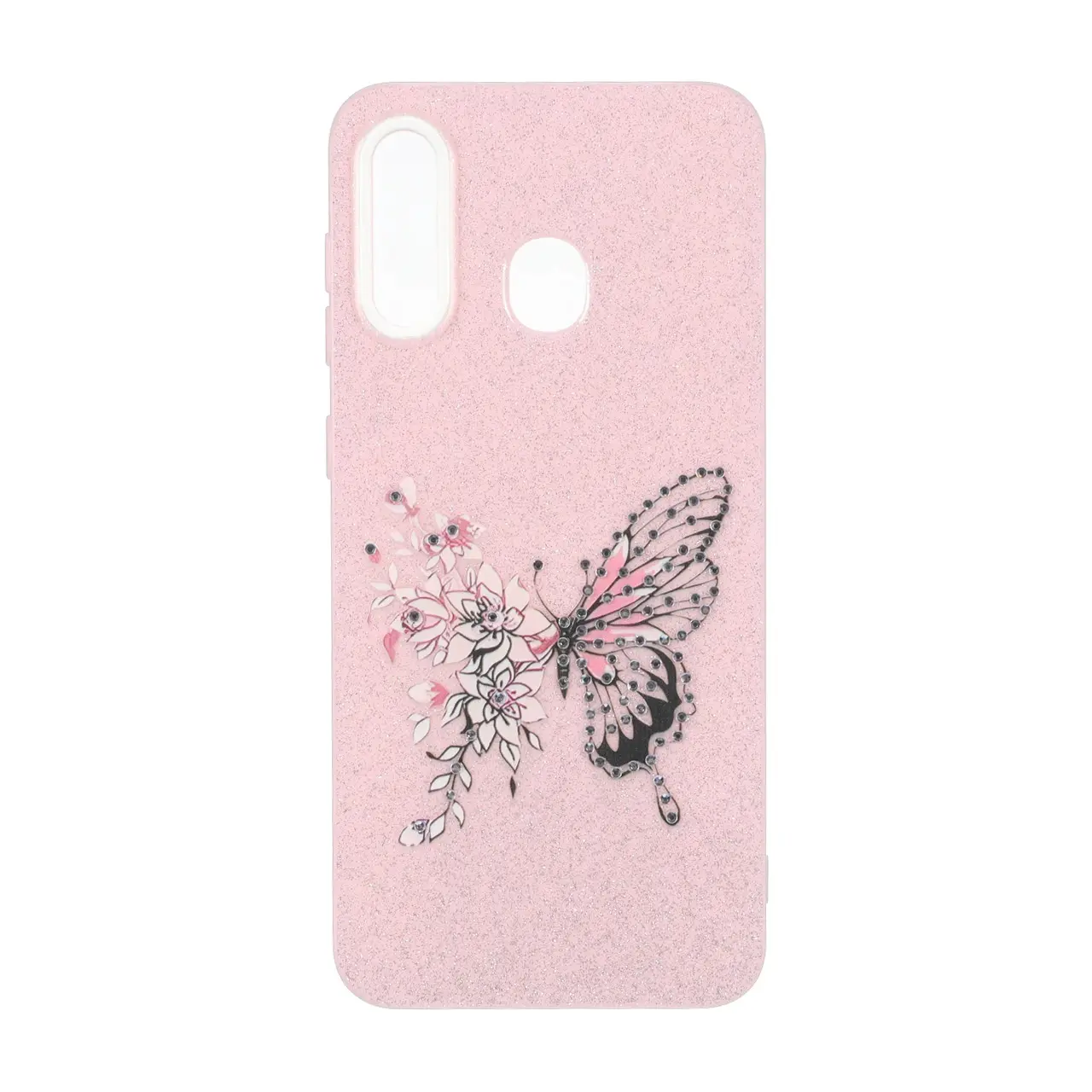 قاب اکلیلی ButterFly نگین دار Samsung Galaxy A30 / A20 - صورتی