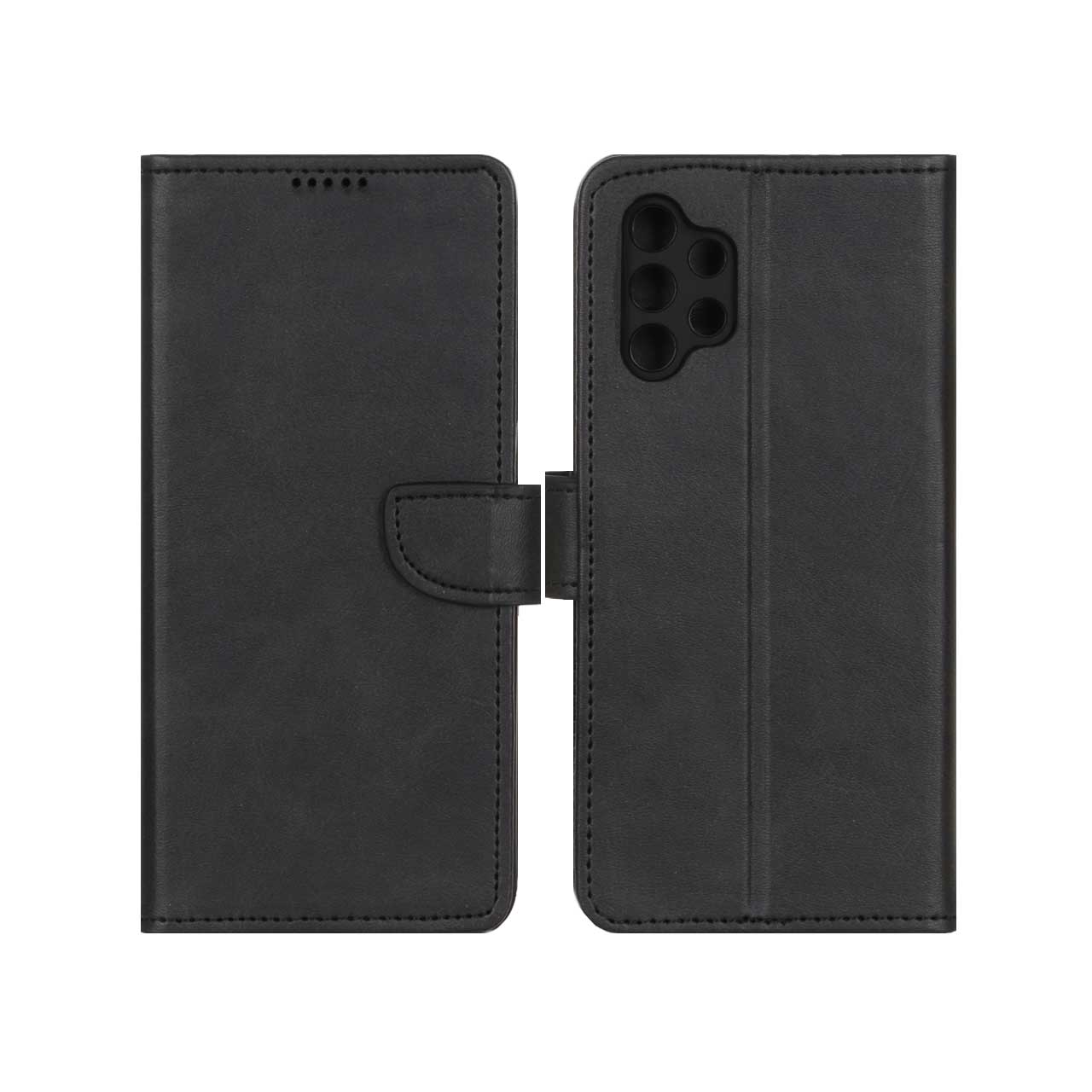 کیف چرمی مگنتی محافظ لنزدار مناسب برای سامسونگ گلکسی A32 4G - مشکی