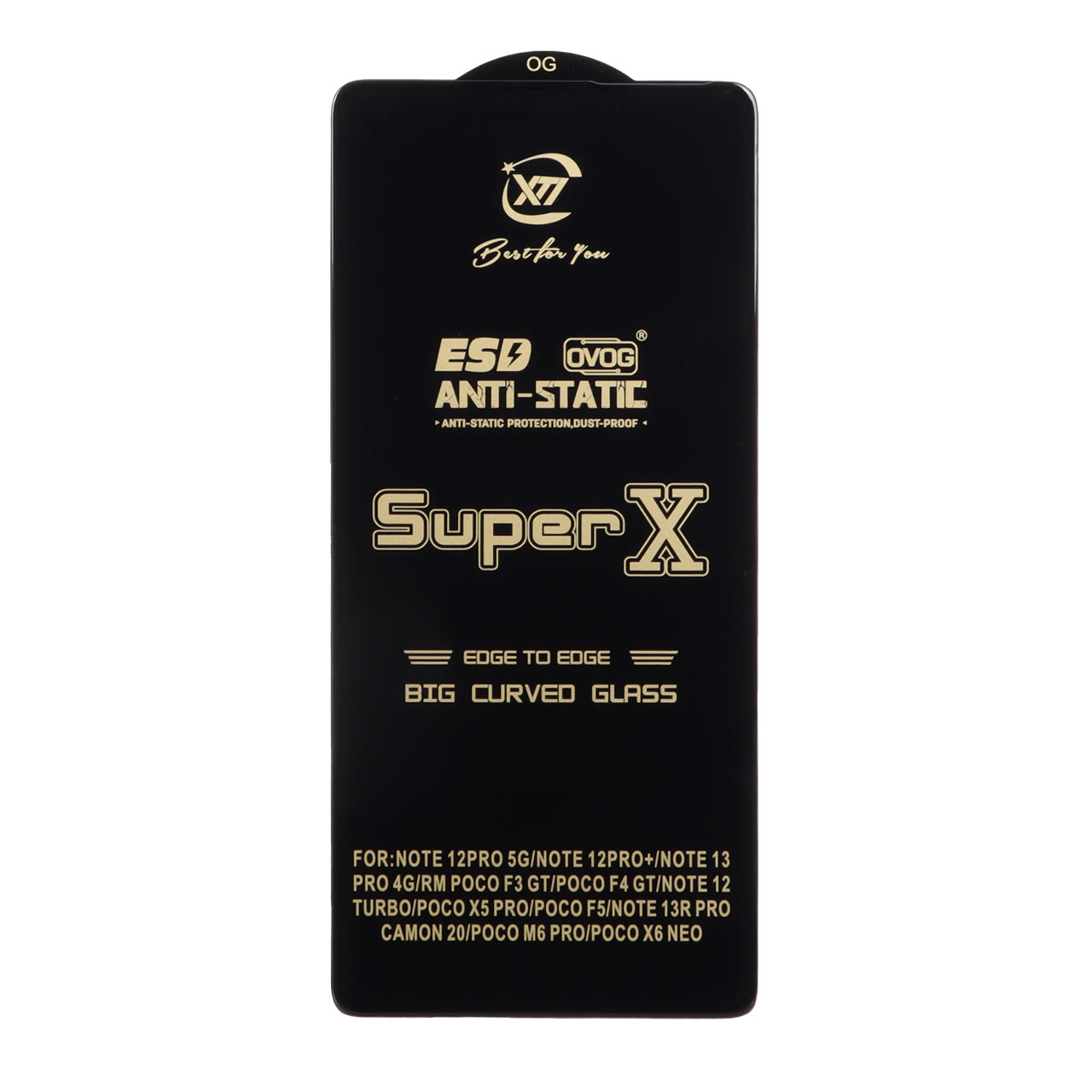 محافظ صفحه نمایش آنتی استاتیک Full Cover Super X مناسب برای گوشی شیائومی Redmi Note 13 4G و Poco M7 Pro 5G