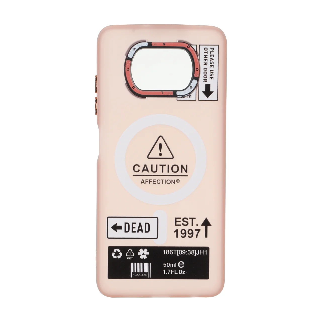 قاب طرح Caution مات مگ‌سیف دکمه متال مناسب برای شیائومی پوکو X3/X3 پرو/X3 NFC